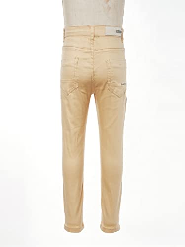 Children Boy's Skinny Chino Pants Kids Cute School Uniform Elastic Waist Straight Pants Stretchy Jeans