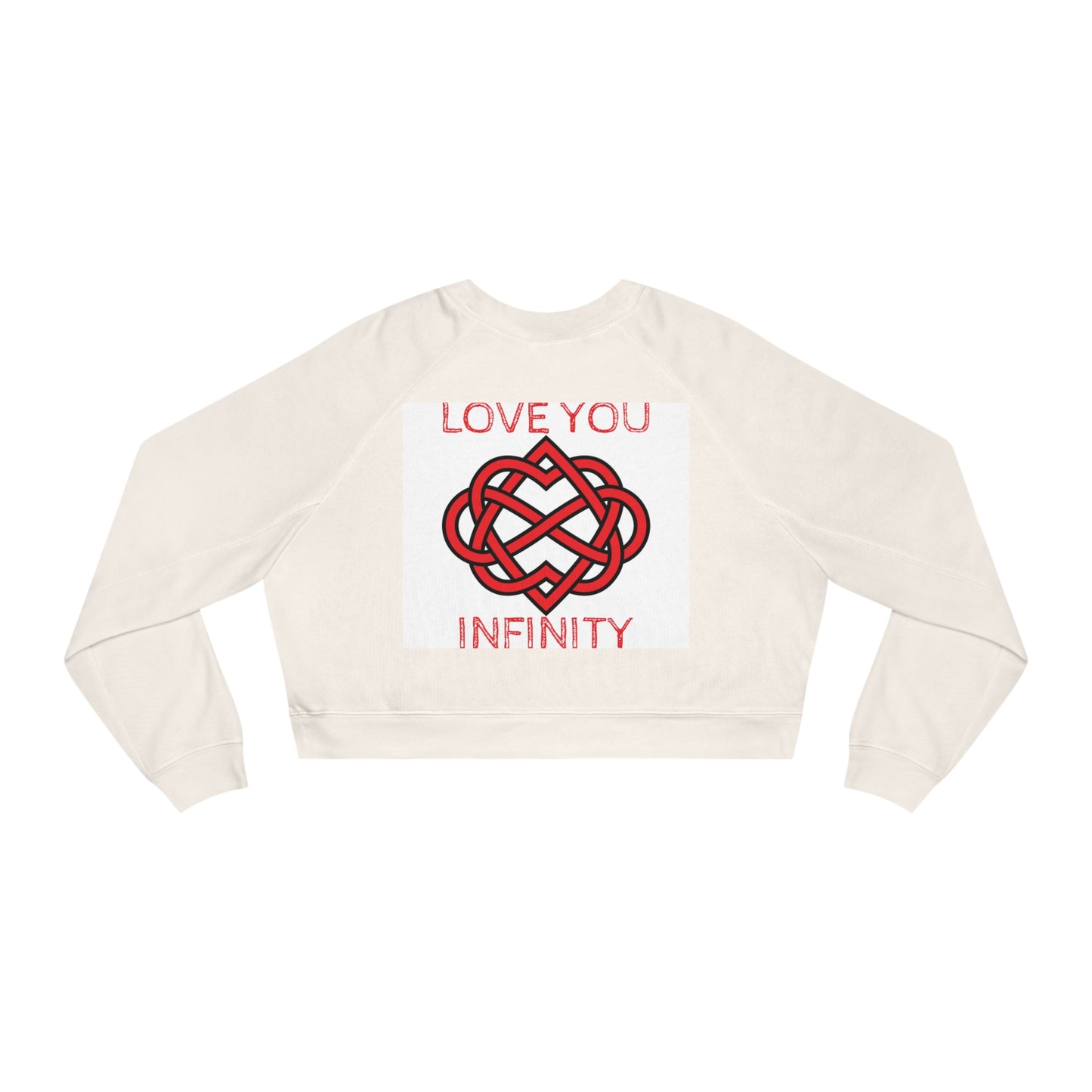 Women's Cropped Fleece Pullover infinite love Printify