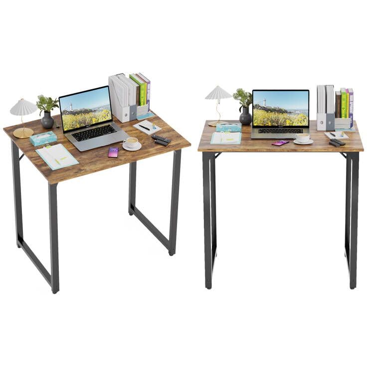 PayLessHere 32/39/47 inch Computer Desk Study Writing Table, Adjustable feet, Modern Furniture for Home Office (1, Brown, 32 inch)