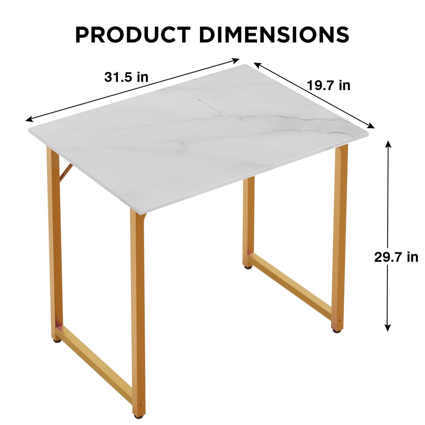 PayLessHere 32/39/47 inch Computer Desk Study Writing Table, Adjustable feet, Modern Furniture for Home Office (1, Brown, 32 inch)
