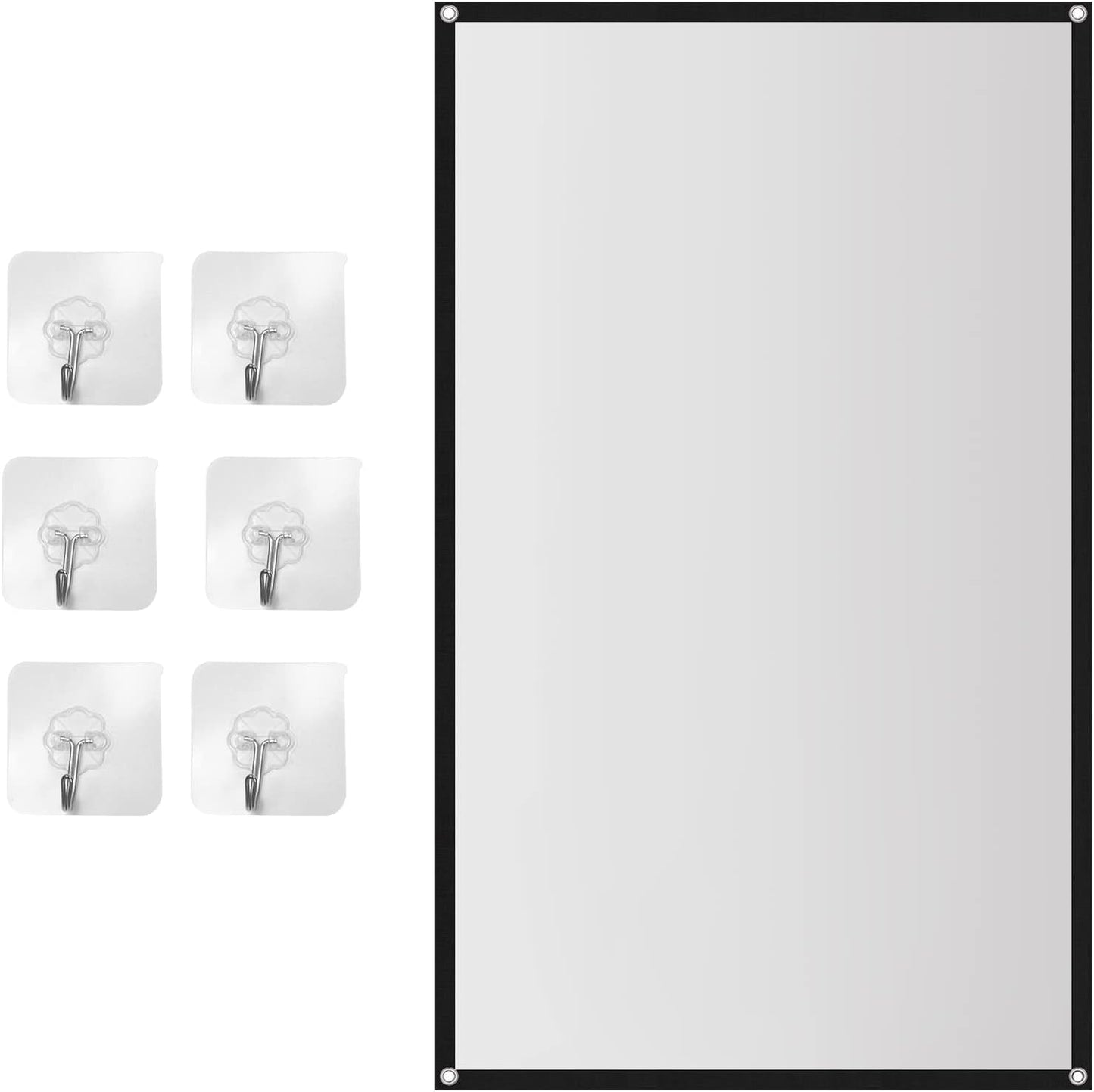 Portable Projector Screen for Home Theater Outdoor HD White Foldable Anti- (72Inch), 11944A2