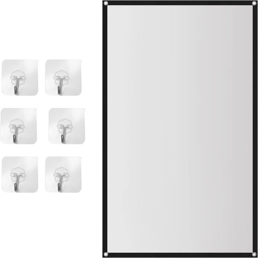 Portable Projector Screen for Home Theater Outdoor HD White Foldable Anti- (72Inch), 11944A2