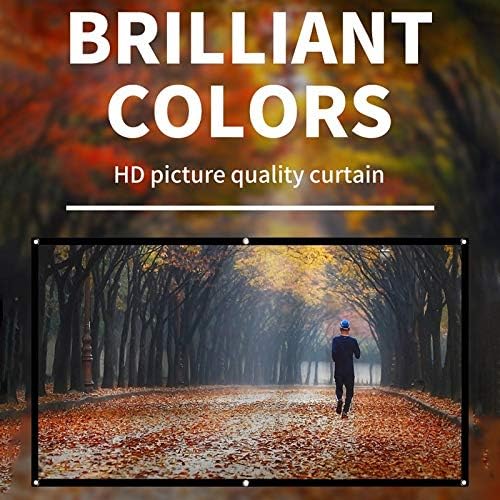 Portable Projector Screen Theater Outdoor HD White Foldable Anti- (60Inch)