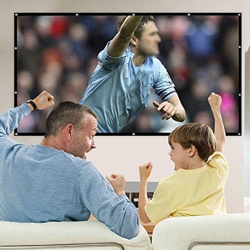 Portable Projector Screen Theater Outdoor HD White Foldable Anti- (60Inch)