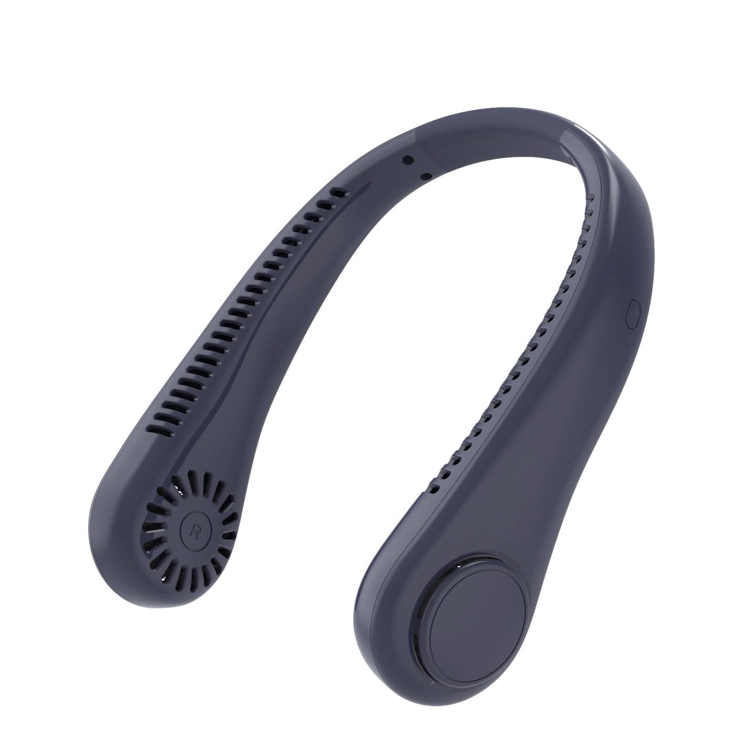 Aura Restored Mini hanging handheld leafless hanging neck fan portable silent outdoor usb charging super long life portable cooling lazy small fan (Black)