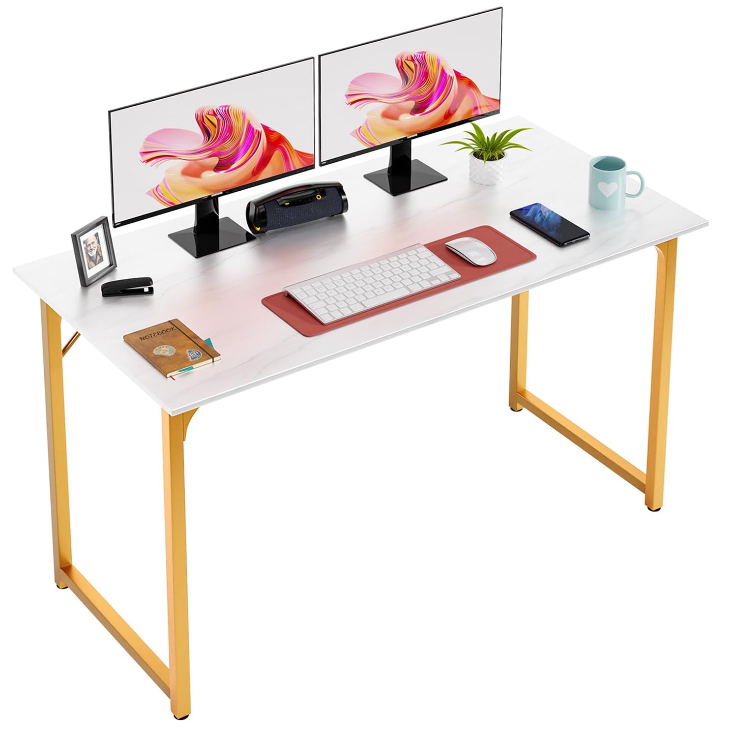 PayLessHere 32/39/47 inch Computer Desk Study Writing Table, Adjustable feet, Modern Furniture for Home Office (1, Brown, 32 inch)