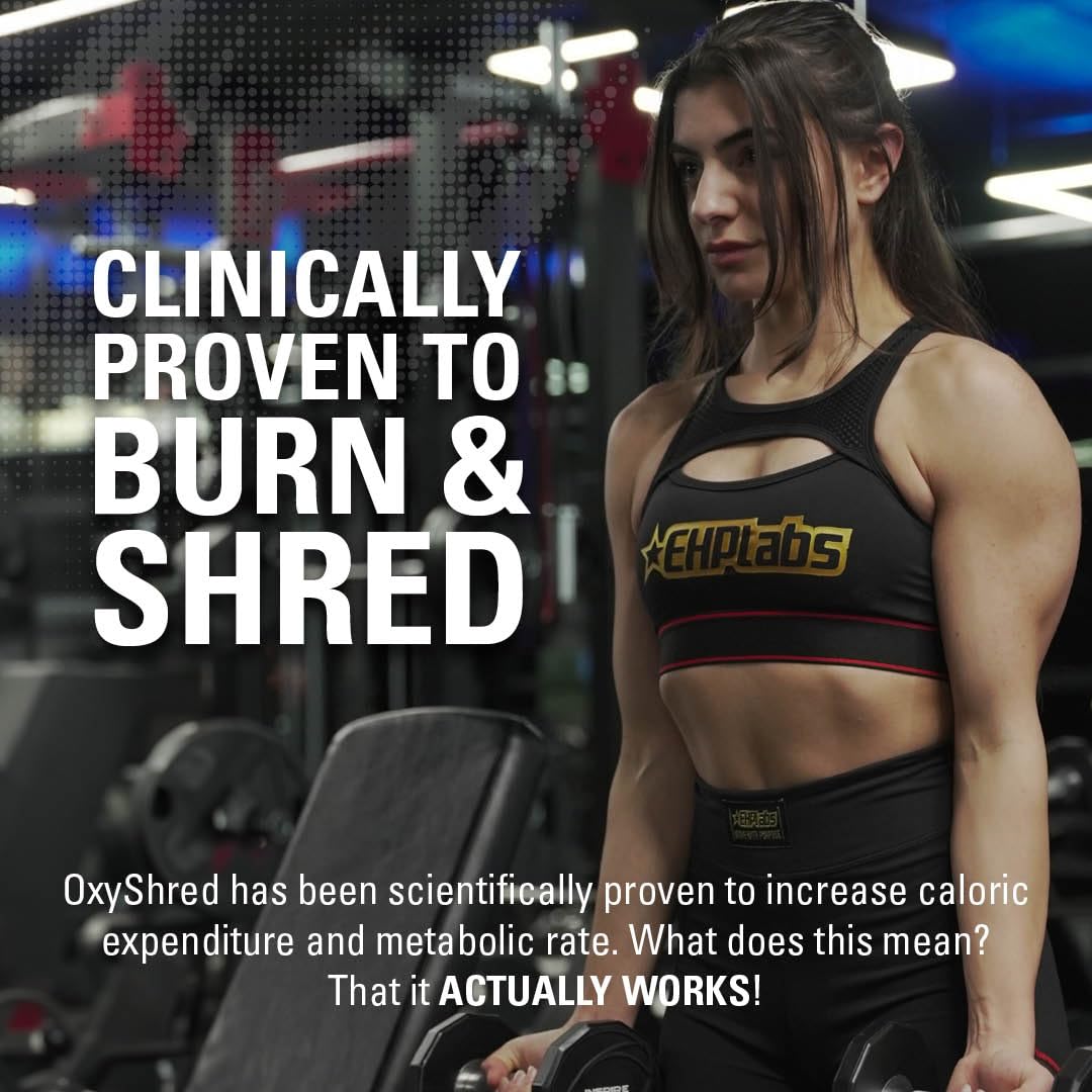 EHP Labs OxyShred Pre Workout Powder & Shredding Supplement - Preworkout Powder with L Glutamine & Acetyl L Carnitine, Energy Boost Drink - Passionfruit, 60 Servings