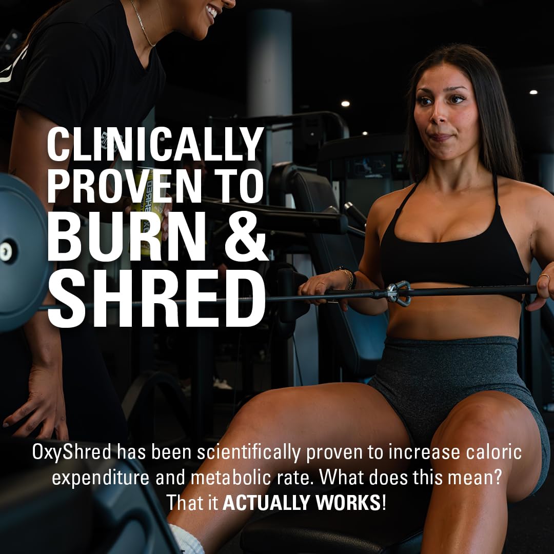 EHP Labs OxyShred Pre Workout Powder & Shredding Supplement - Preworkout Powder with L Glutamine & Acetyl L Carnitine, Energy Boost Drink - Passionfruit, 60 Servings