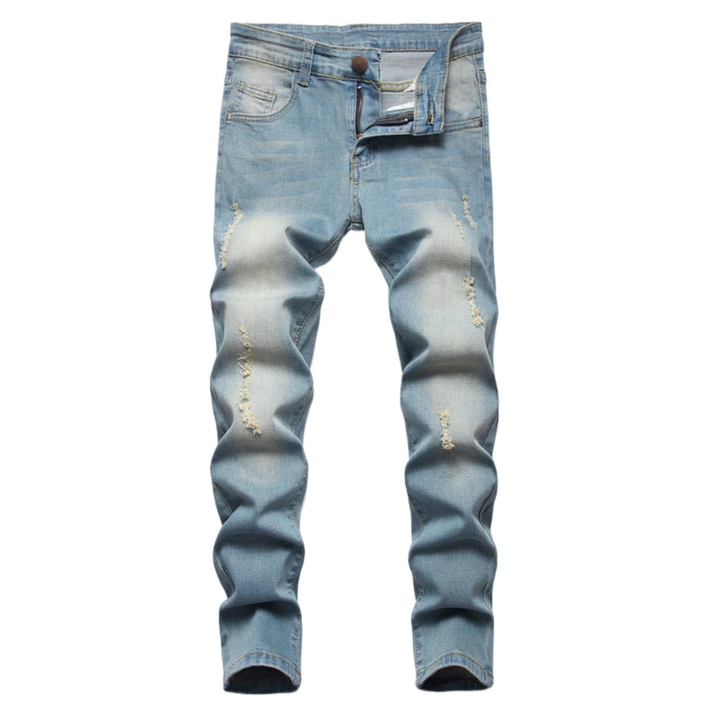Maiyifu-GJ Boy's Slim Straight Fit Ripped Jeans Destroyed Distressed Denim Jeans Kids Classic Washed Jean Pants with Holes