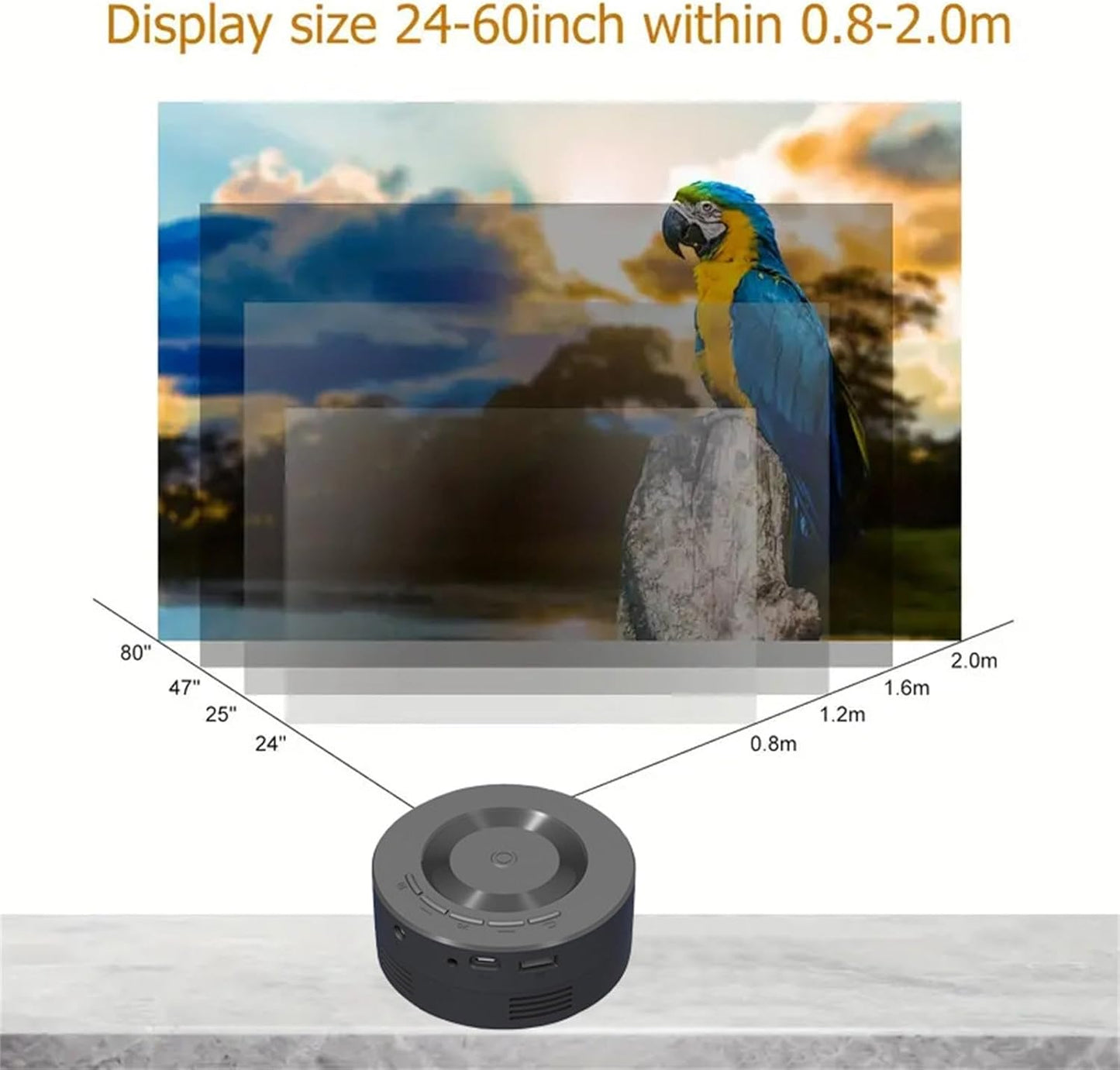 Mini Video Projector, 1080P Portable Projector Compatible with USB|Android Phone, Outdoor Projector, Mini TV for Home /Camping/Travel/Party, Tech Gadgets, Cool Stuff, Mothers Day for Mom Wife