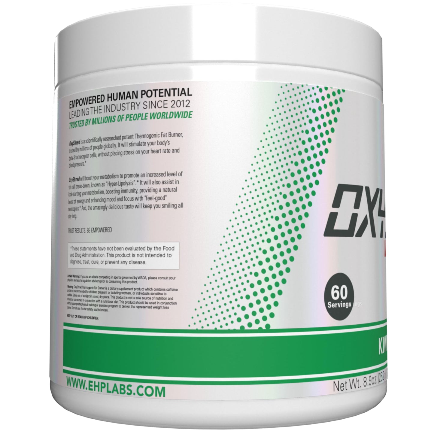EHP Labs OxyShred Pre Workout Powder & Shredding Supplement - Preworkout Powder with L Glutamine & Acetyl L Carnitine, Energy Boost Drink - Passionfruit, 60 Servings