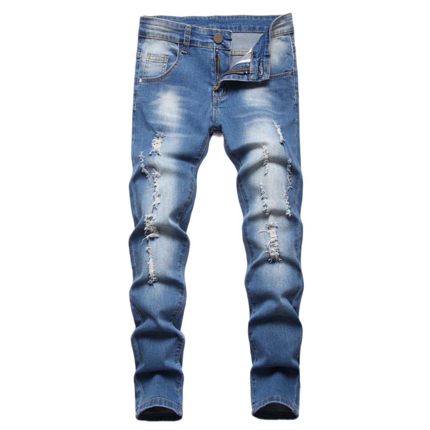 Maiyifu-GJ Boy's Slim Straight Fit Ripped Jeans Destroyed Distressed Denim Jeans Kids Classic Washed Jean Pants with Holes