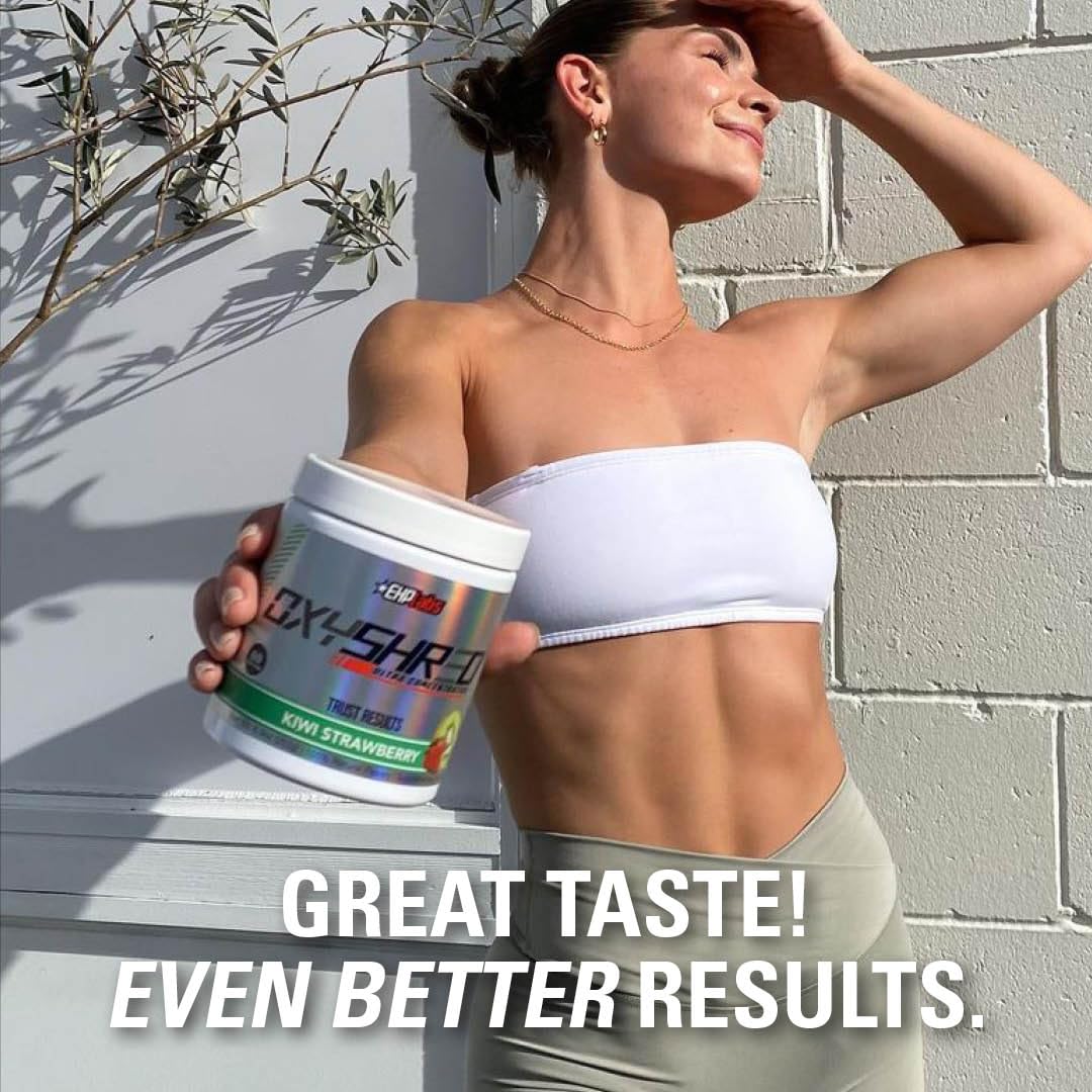 EHP Labs OxyShred Pre Workout Powder & Shredding Supplement - Preworkout Powder with L Glutamine & Acetyl L Carnitine, Energy Boost Drink - Passionfruit, 60 Servings