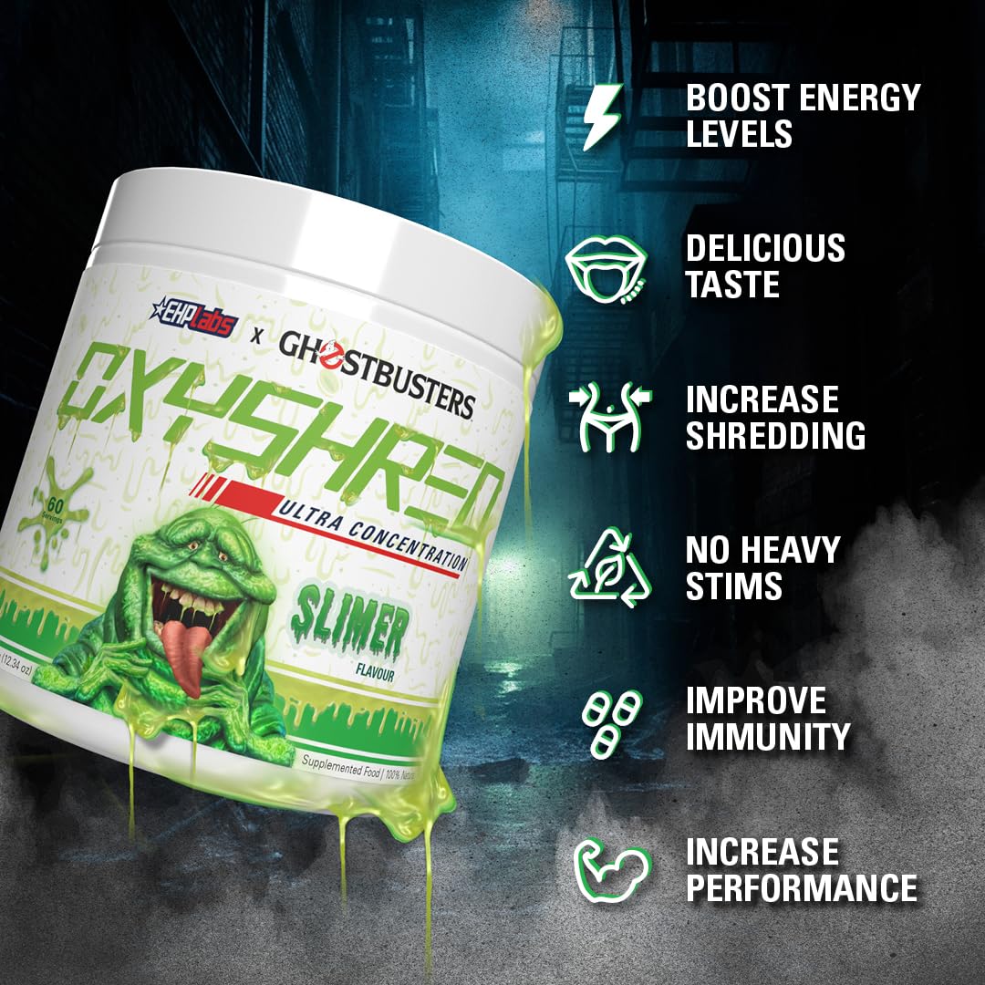 EHP Labs OxyShred Pre Workout Powder & Shredding Supplement - Preworkout Powder with L Glutamine & Acetyl L Carnitine, Energy Boost Drink - Passionfruit, 60 Servings