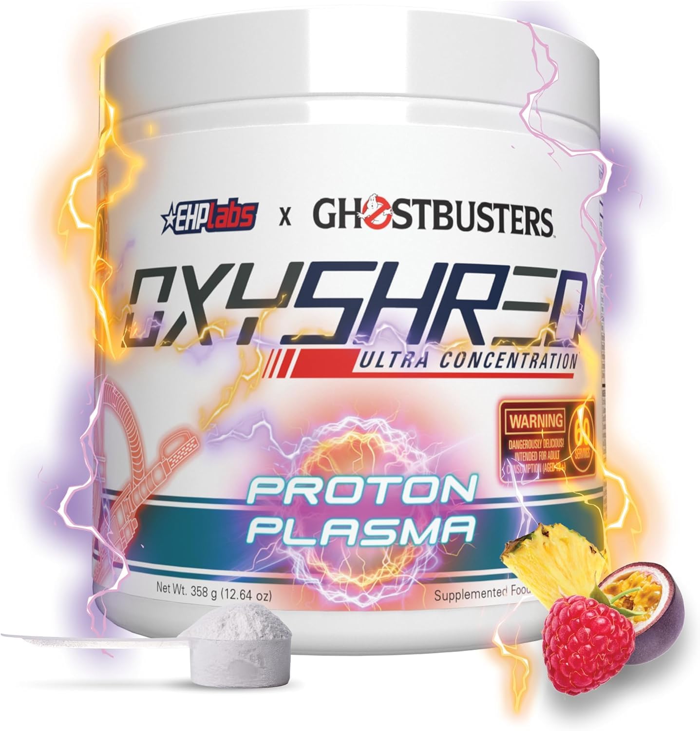 EHP Labs OxyShred Pre Workout Powder & Shredding Supplement - Preworkout Powder with L Glutamine & Acetyl L Carnitine, Energy Boost Drink - Passionfruit, 60 Servings