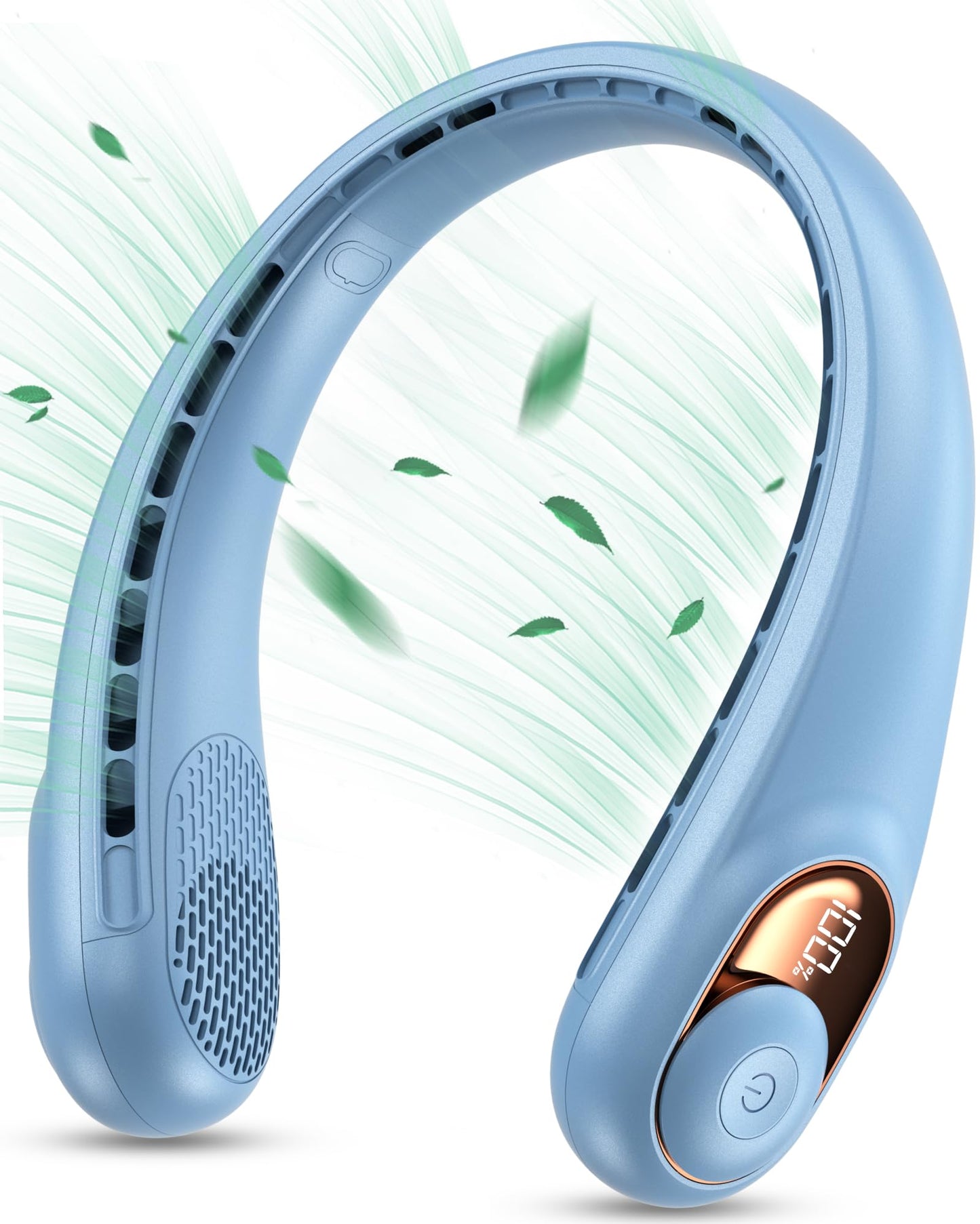 KIDEE Neck Fan, Portable Bladeless Neck Fans, Upgrade 360° Airflow, Super Quiet, 3 Speeds, 4000mAh Personal Wearable Neck Fan, Upgraded Cooling Air Volume USB Rechargeable Hands Free Fan