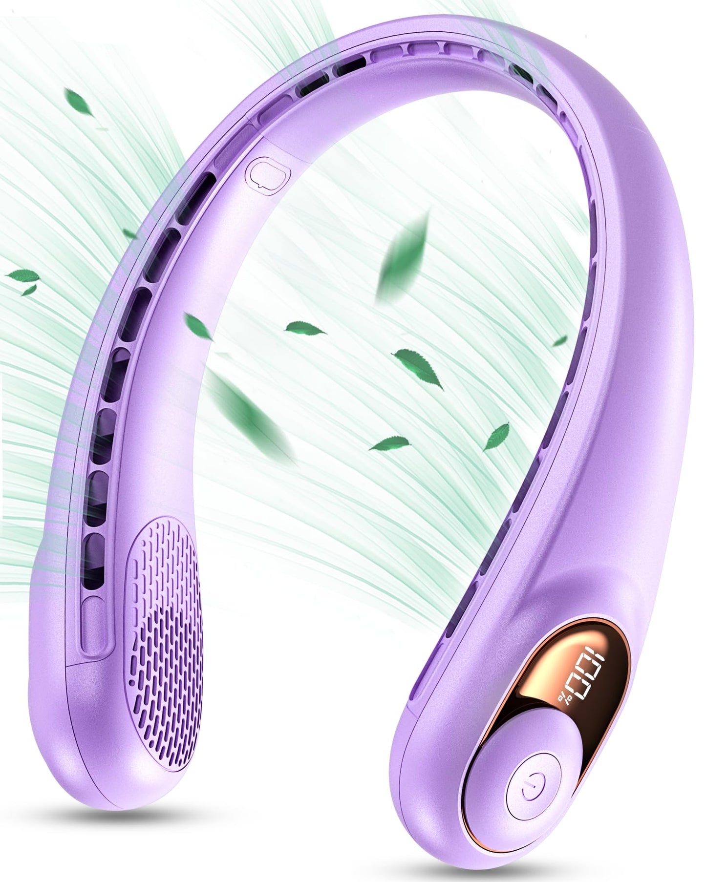 KIDEE Neck Fan, Portable Bladeless Neck Fans, Upgrade 360° Airflow, Super Quiet, 3 Speeds, 4000mAh Personal Wearable Neck Fan, Upgraded Cooling Air Volume USB Rechargeable Hands Free Fan
