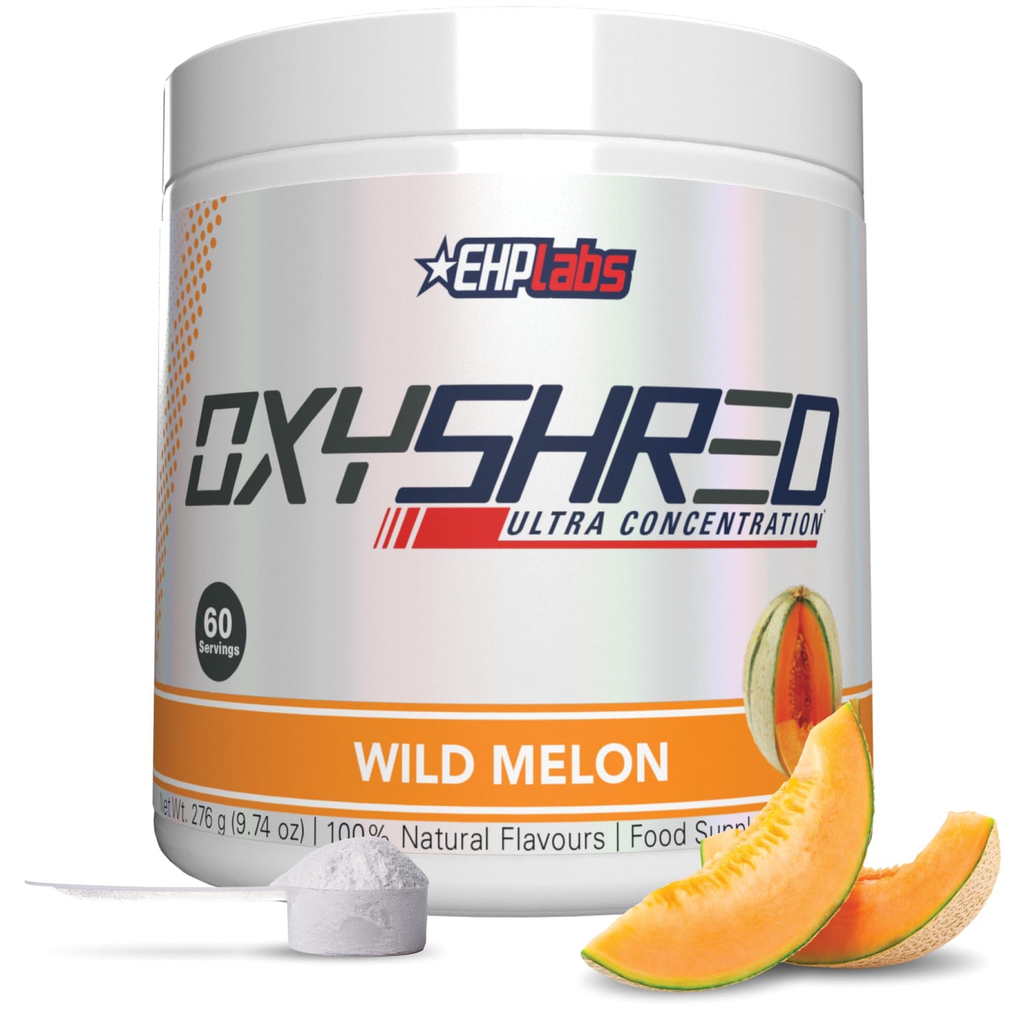 EHP Labs OxyShred Pre Workout Powder & Shredding Supplement - Preworkout Powder with L Glutamine & Acetyl L Carnitine, Energy Boost Drink - Passionfruit, 60 Servings