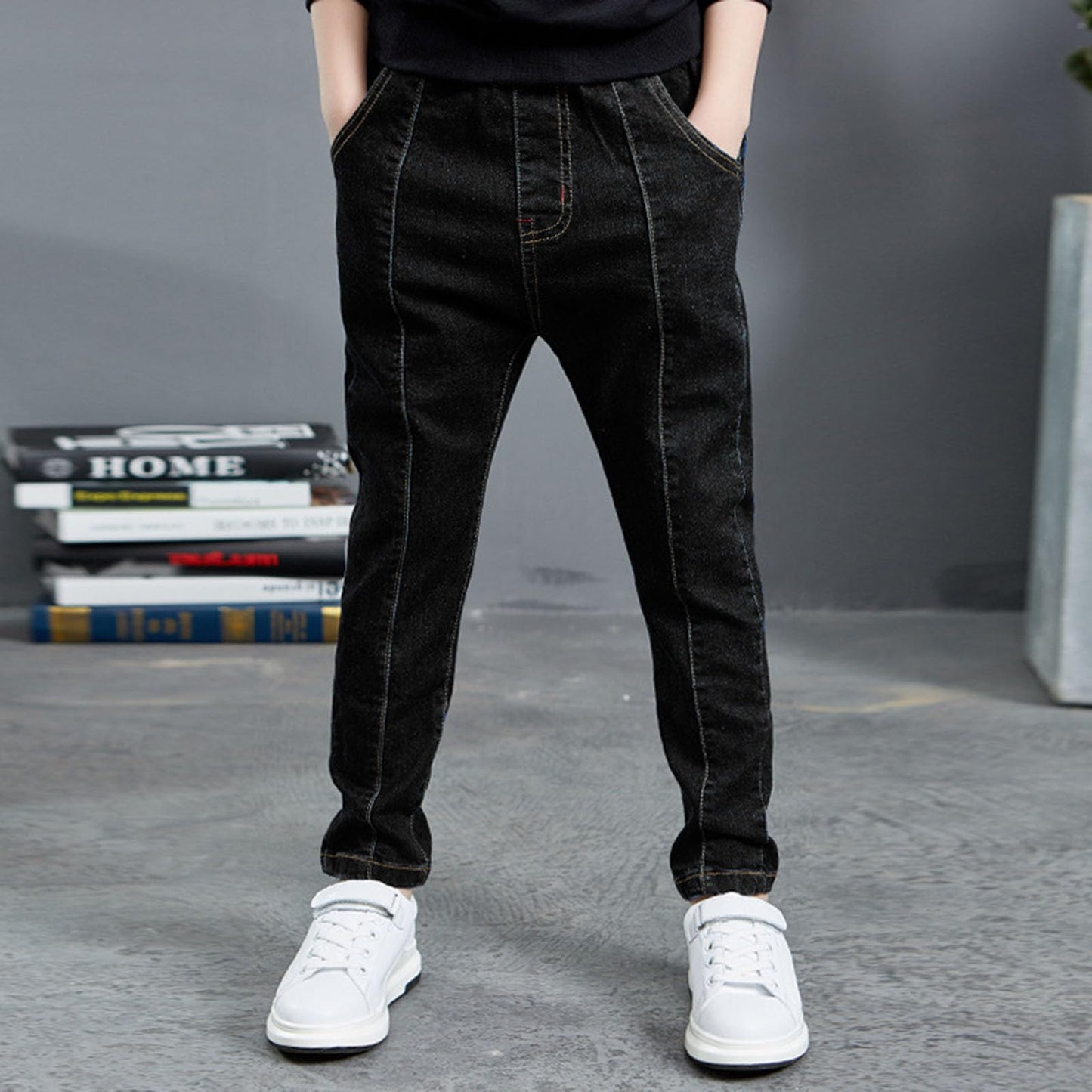 Boys Regular Straight Fit Jeans Casual Denim Pants Stretch Denim Pants Baby Birthday Leggings