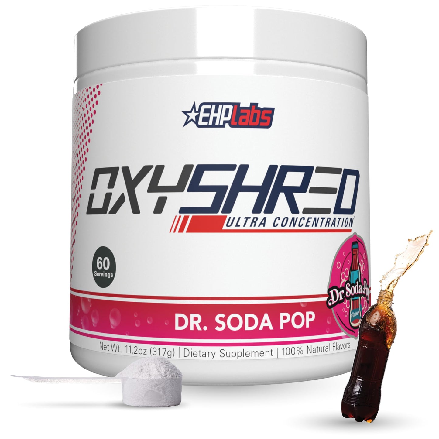 EHP Labs OxyShred Pre Workout Powder & Shredding Supplement - Preworkout Powder with L Glutamine & Acetyl L Carnitine, Energy Boost Drink - Passionfruit, 60 Servings