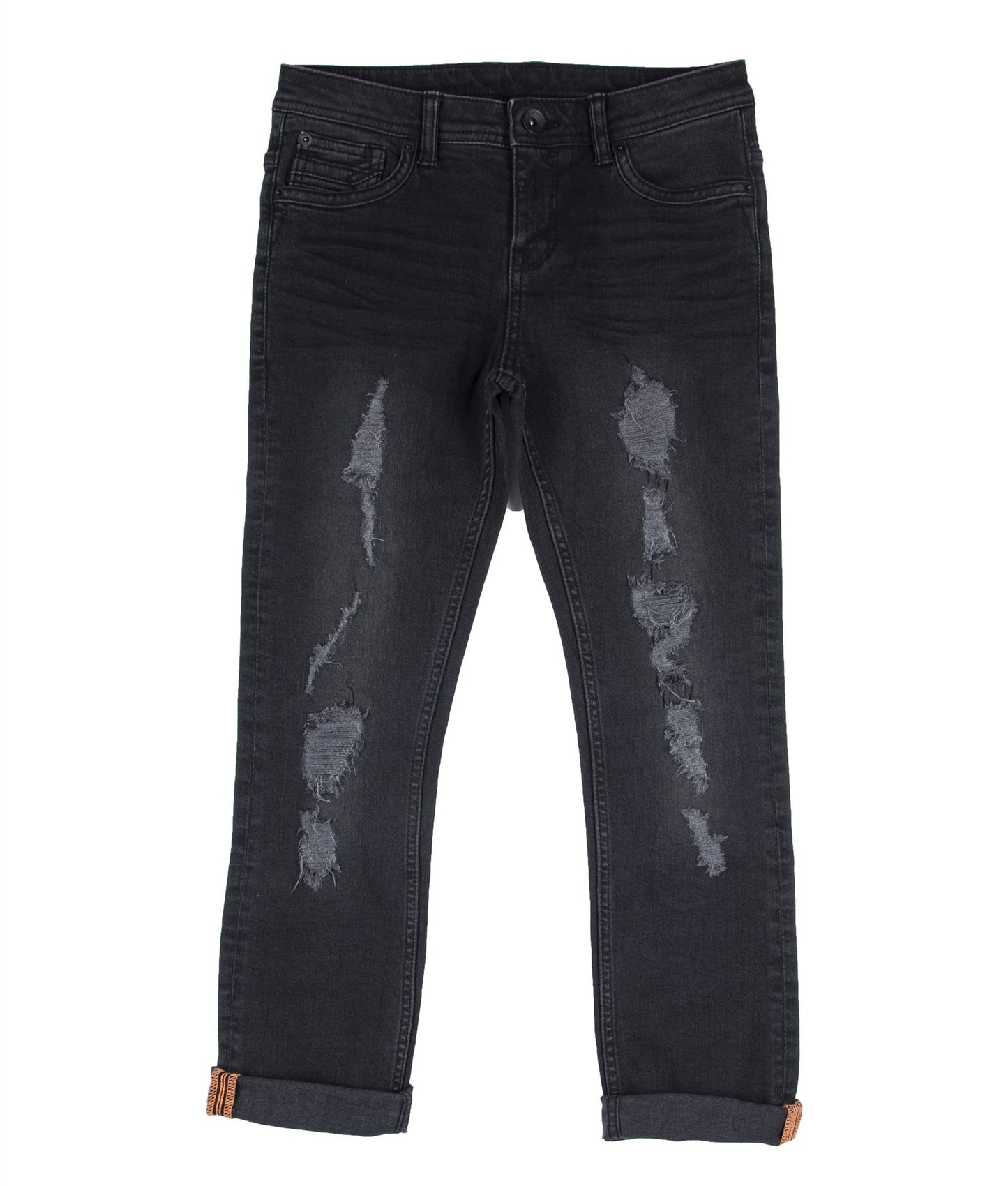 RAW X Boys Denim Jeans, Big Boy & Little Kids Stretch Slim Fit Pants, Distressed Ripped Biker Jeans for Boys