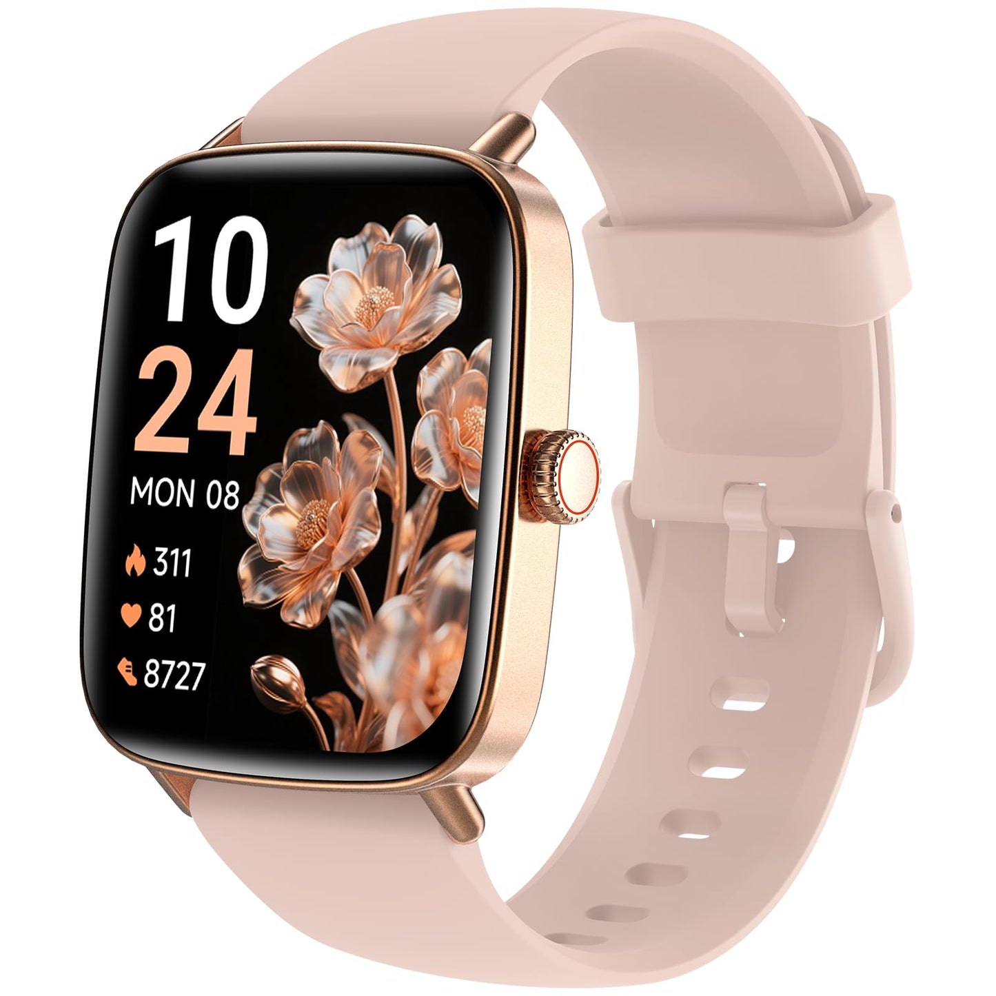 Fitpolo Smart Watch for Women, Stainless Steel Bezel Fitness Tracker (Make/Answer Calls), IP68 Waterproof, Heart Rate SpO2 Monitor, Sleep & Activity Tracking Smartwatch for Android Phones iPhone
