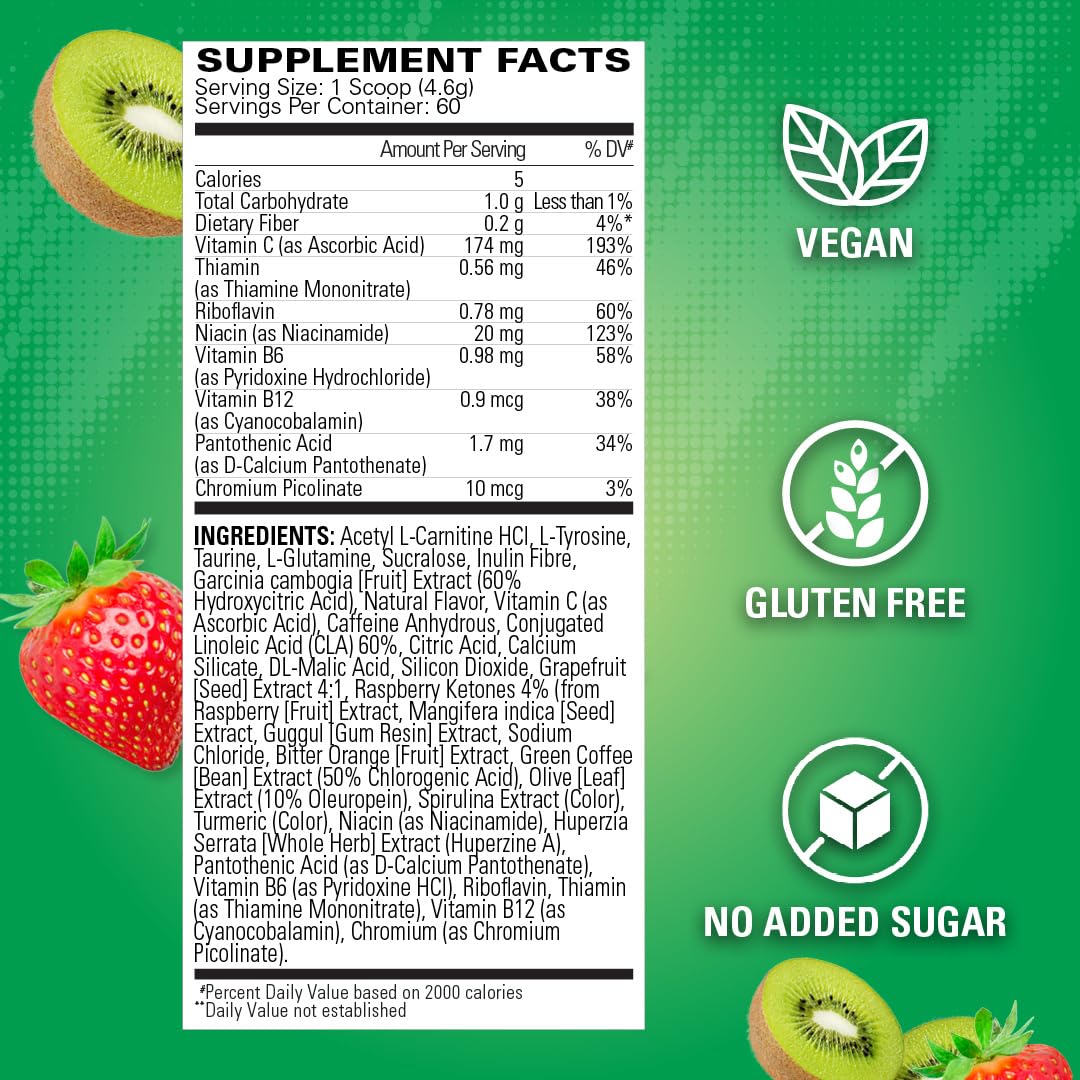 EHP Labs OxyShred Pre Workout Powder & Shredding Supplement - Preworkout Powder with L Glutamine & Acetyl L Carnitine, Energy Boost Drink - Passionfruit, 60 Servings