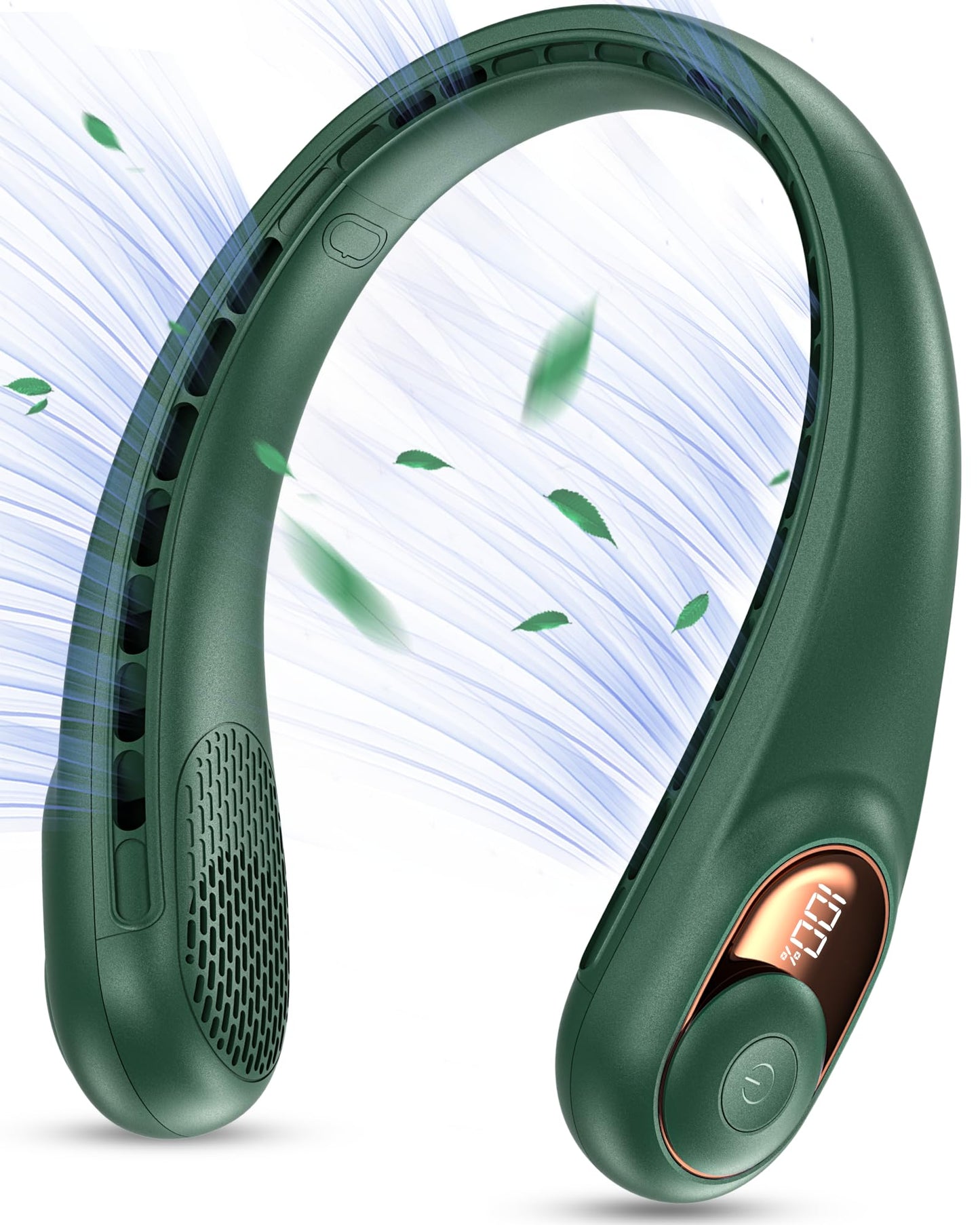 KIDEE Neck Fan, Portable Bladeless Neck Fans, Upgrade 360° Airflow, Super Quiet, 3 Speeds, 4000mAh Personal Wearable Neck Fan, Upgraded Cooling Air Volume USB Rechargeable Hands Free Fan