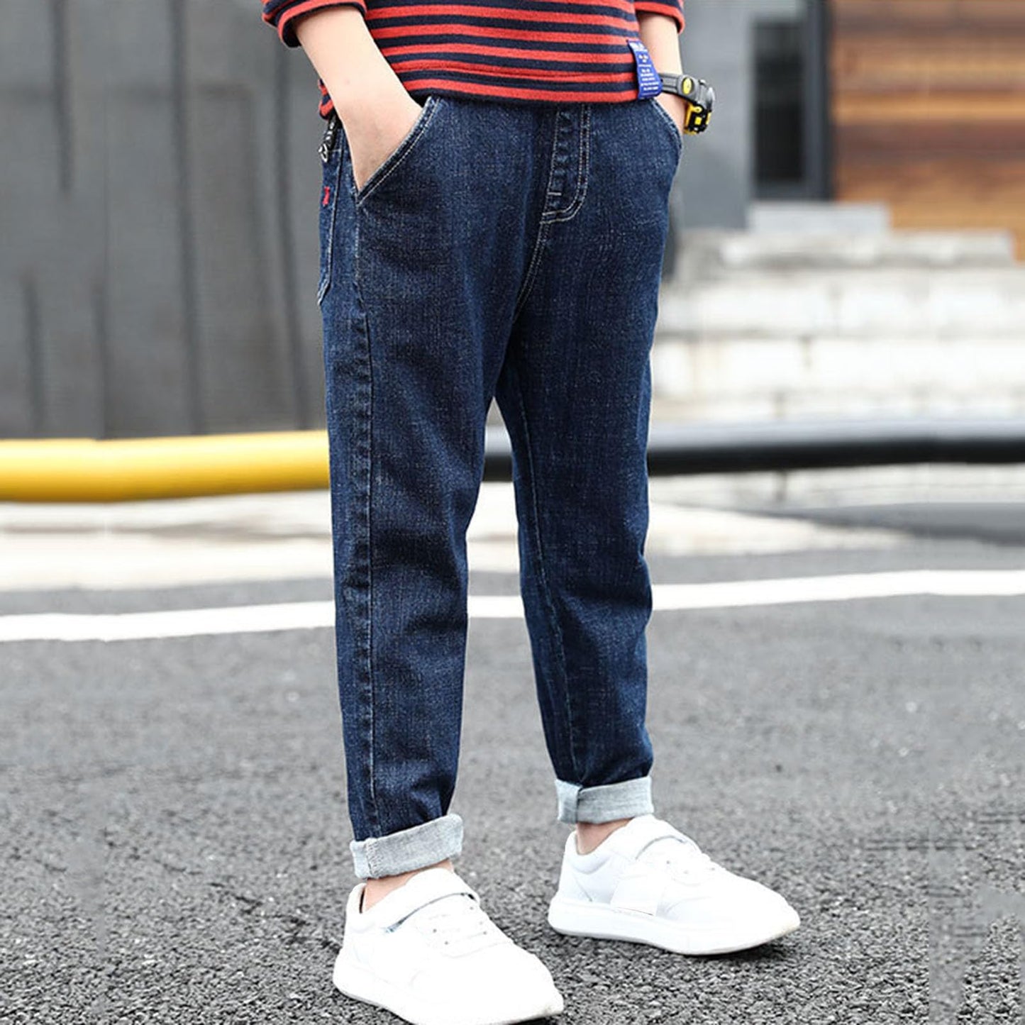 Boys Regular Straight Fit Jeans Casual Denim Pants Stretch Denim Pants Baby Birthday Leggings