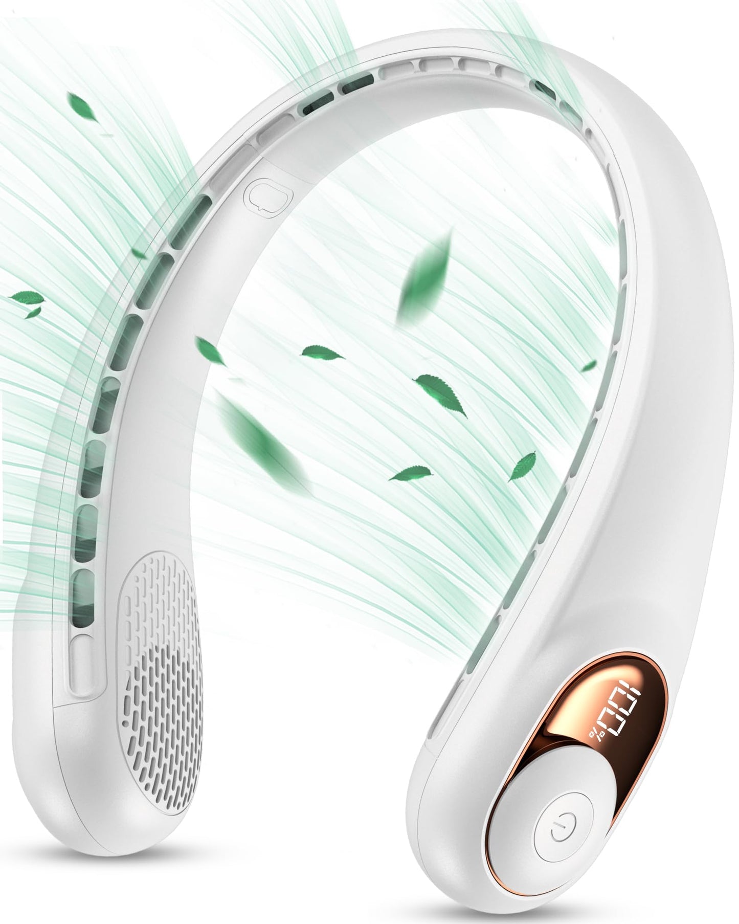 KIDEE Neck Fan, Portable Bladeless Neck Fans, Upgrade 360° Airflow, Super Quiet, 3 Speeds, 4000mAh Personal Wearable Neck Fan, Upgraded Cooling Air Volume USB Rechargeable Hands Free Fan