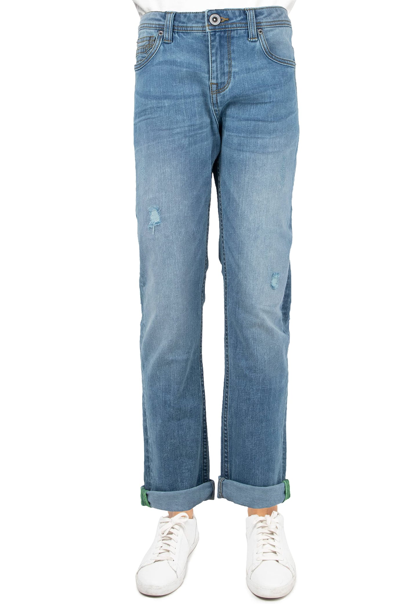RAW X Boys Denim Jeans, Big Boy & Little Kids Stretch Slim Fit Pants, Distressed Ripped Biker Jeans for Boys