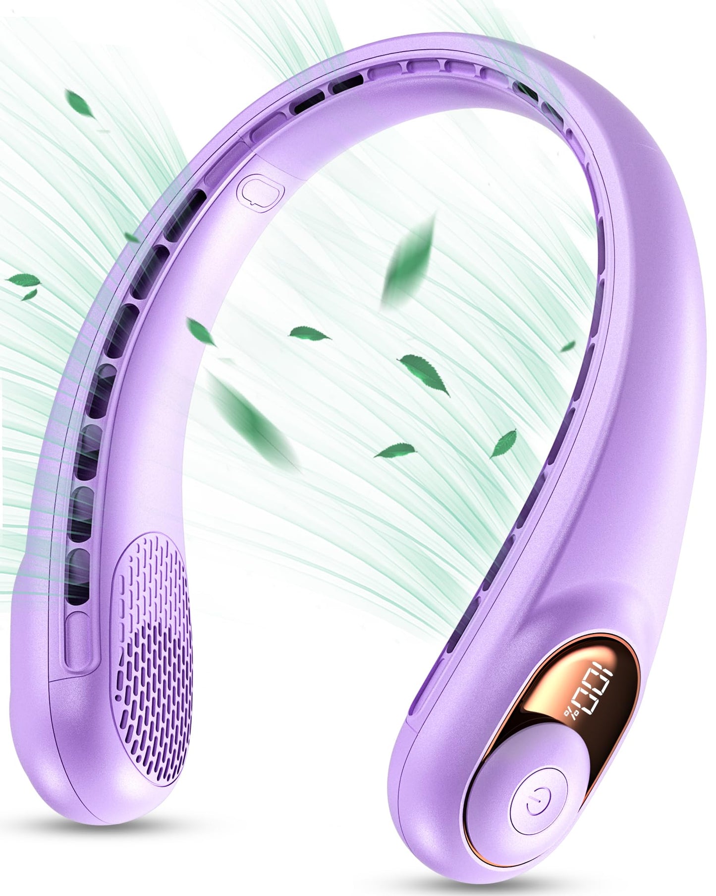 KIDEE Neck Fan, Portable Bladeless Neck Fans, Upgrade 360° Airflow, Super Quiet, 3 Speeds, 4000mAh Personal Wearable Neck Fan, Upgraded Cooling Air Volume USB Rechargeable Hands Free Fan