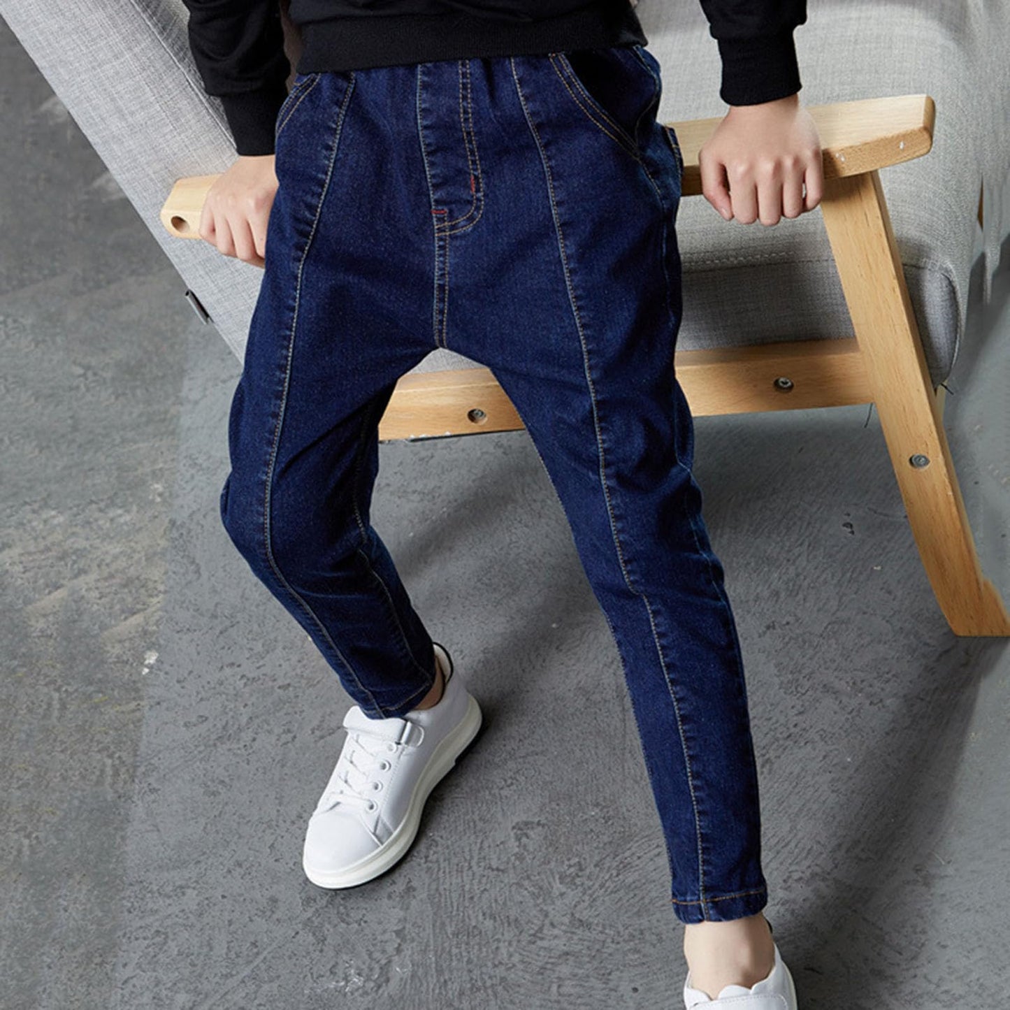 Boys Regular Straight Fit Jeans Casual Denim Pants Stretch Denim Pants Baby Birthday Leggings