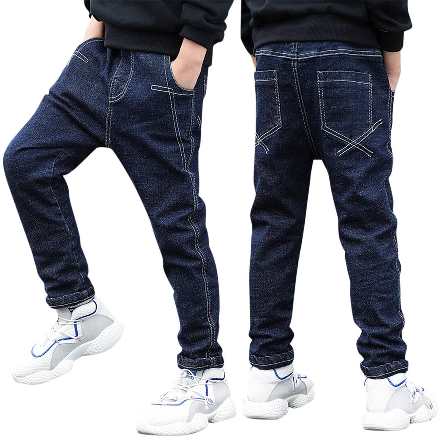 Boys Regular Straight Fit Jeans Casual Denim Pants Stretch Denim Pants Baby Birthday Leggings