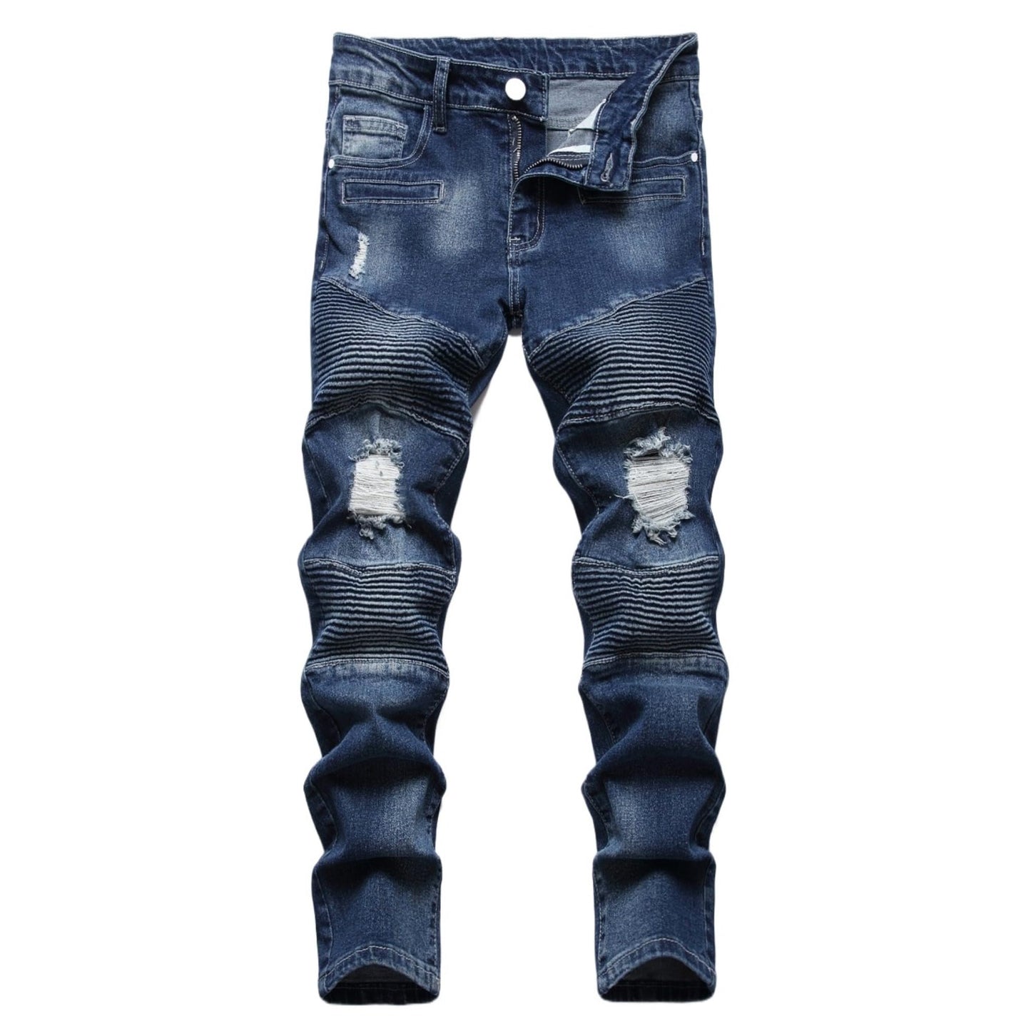 Maiyifu-GJ Boy's Slim Straight Fit Ripped Jeans Destroyed Distressed Denim Jeans Kids Classic Washed Jean Pants with Holes