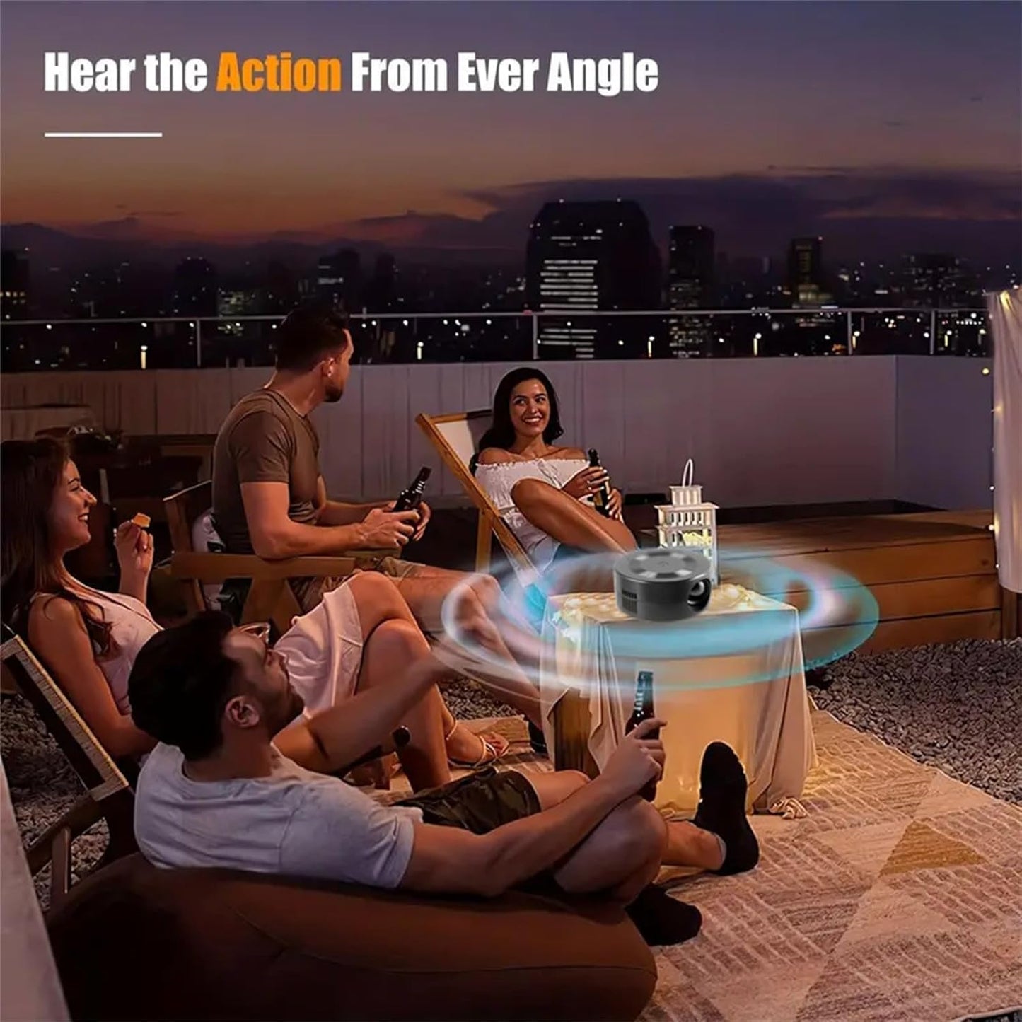 Mini Video Projector, 1080P Portable Projector Compatible with USB|Android Phone, Outdoor Projector, Mini TV for Home /Camping/Travel/Party, Tech Gadgets, Cool Stuff, Mothers Day for Mom Wife