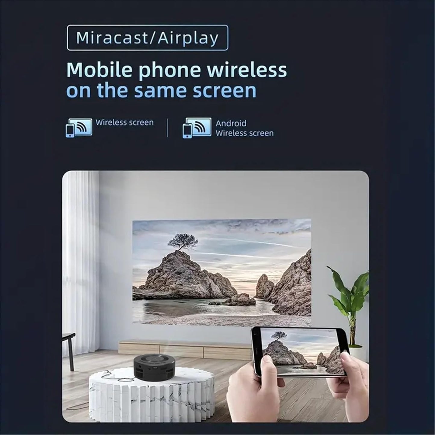Mini Video Projector, 1080P Portable Projector Compatible with USB|Android Phone, Outdoor Projector, Mini TV for Home /Camping/Travel/Party, Tech Gadgets, Cool Stuff, Mothers Day for Mom Wife
