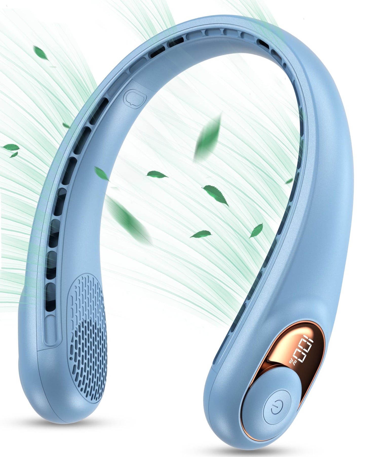 KIDEE Neck Fan, Portable Bladeless Neck Fans, Upgrade 360° Airflow, Super Quiet, 3 Speeds, 4000mAh Personal Wearable Neck Fan, Upgraded Cooling Air Volume USB Rechargeable Hands Free Fan