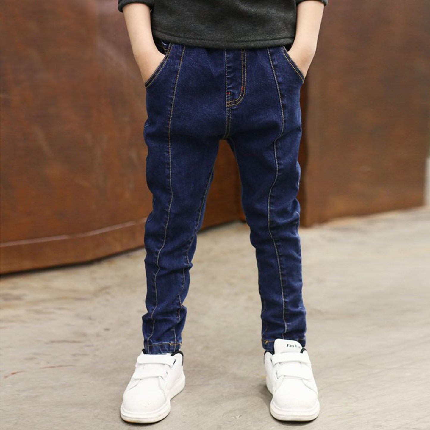 Boys Regular Straight Fit Jeans Casual Denim Pants Stretch Denim Pants Baby Birthday Leggings