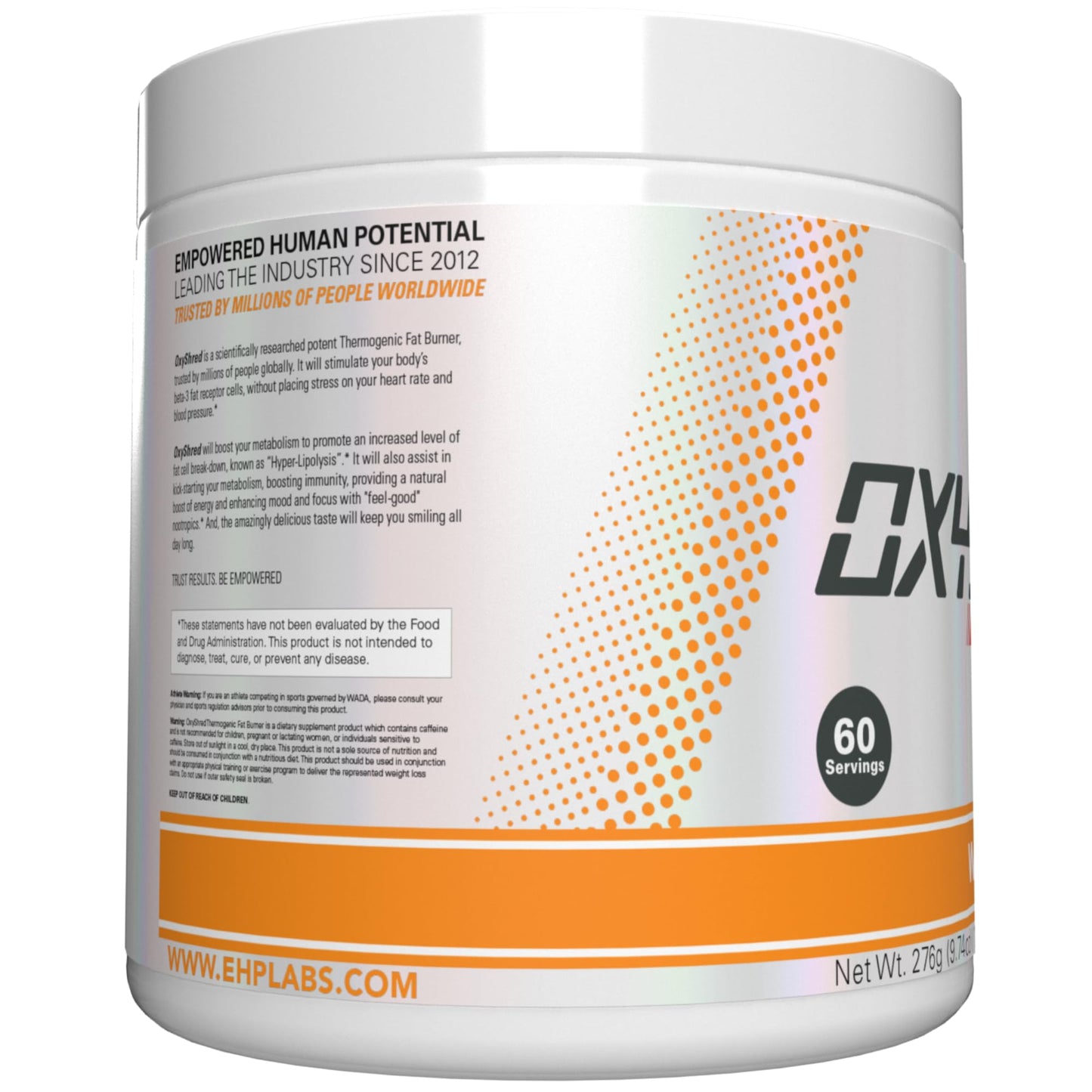 EHP Labs OxyShred Pre Workout Powder & Shredding Supplement - Preworkout Powder with L Glutamine & Acetyl L Carnitine, Energy Boost Drink - Passionfruit, 60 Servings