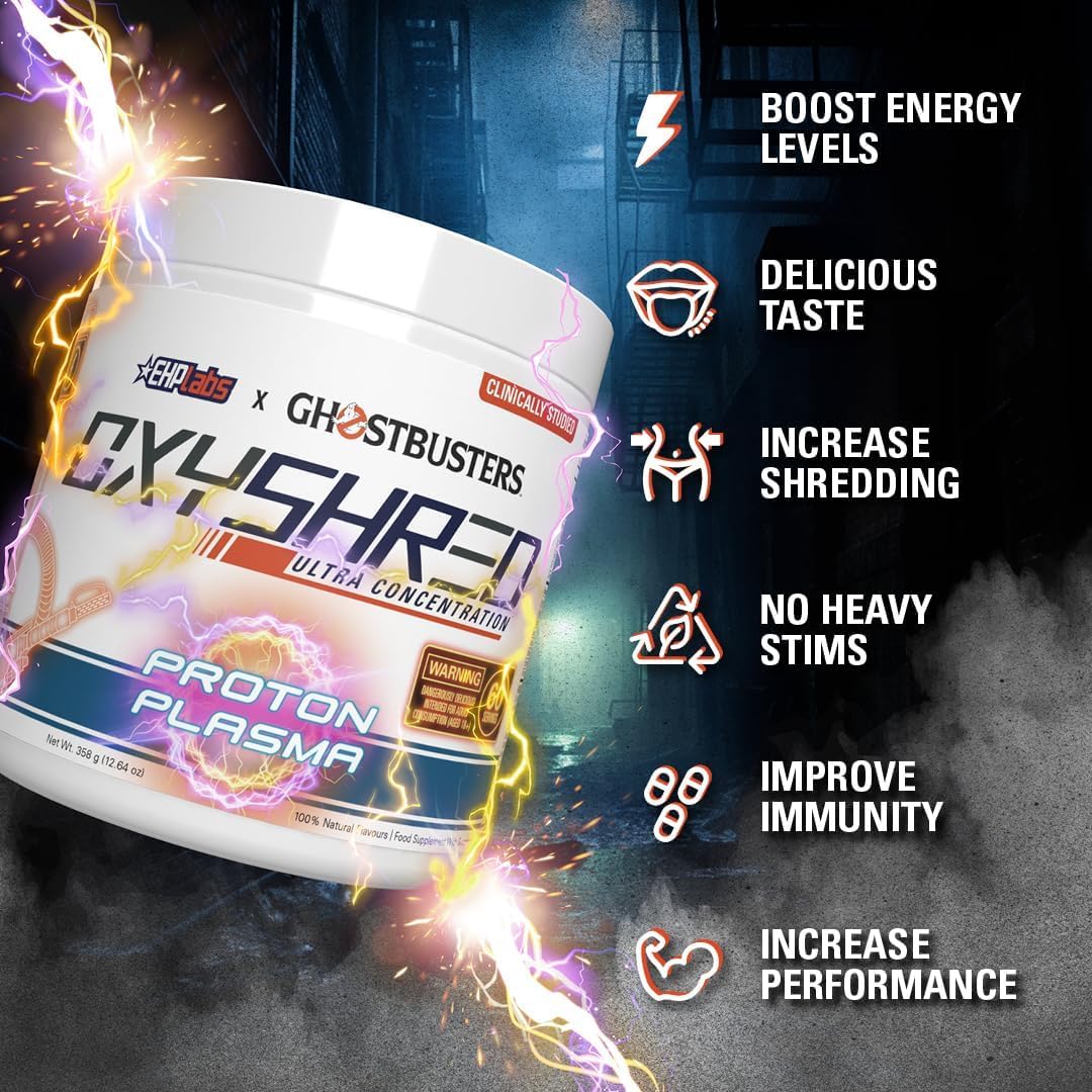 EHP Labs OxyShred Pre Workout Powder & Shredding Supplement - Preworkout Powder with L Glutamine & Acetyl L Carnitine, Energy Boost Drink - Passionfruit, 60 Servings