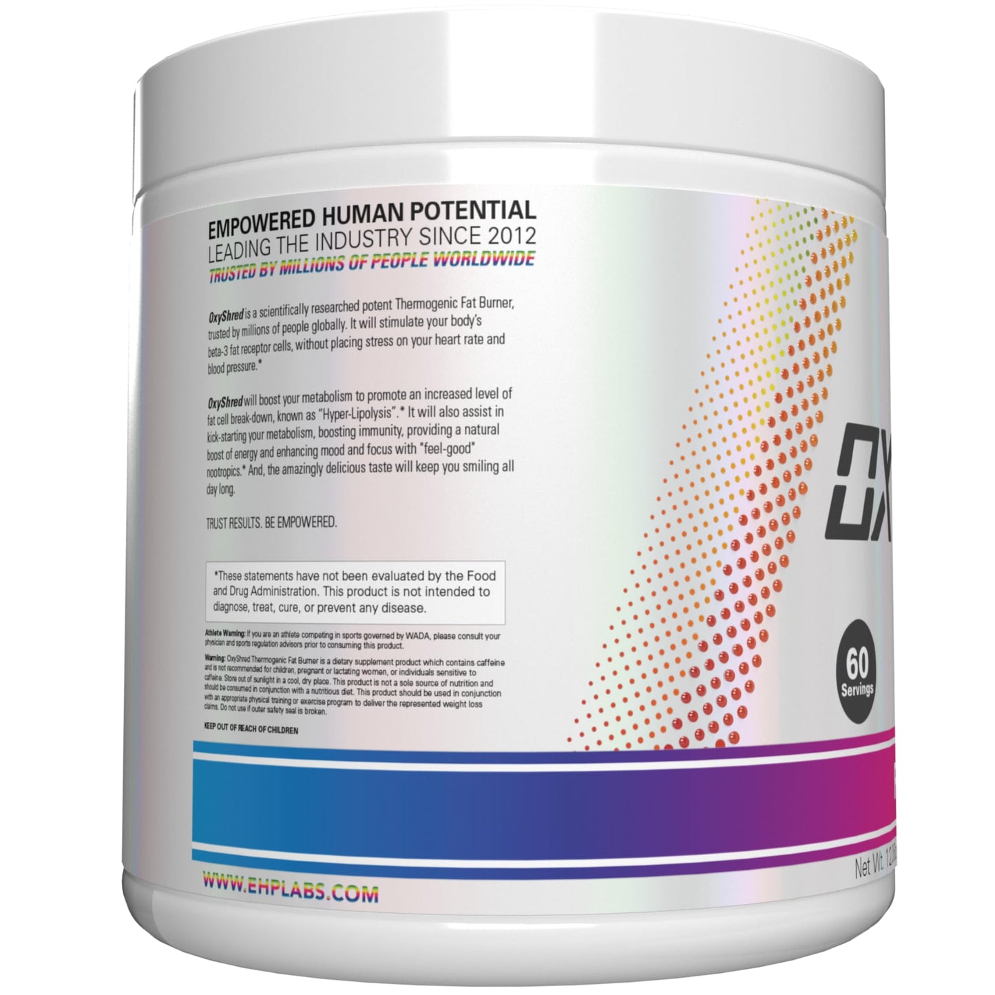 EHP Labs OxyShred Pre Workout Powder & Shredding Supplement - Preworkout Powder with L Glutamine & Acetyl L Carnitine, Energy Boost Drink - Passionfruit, 60 Servings