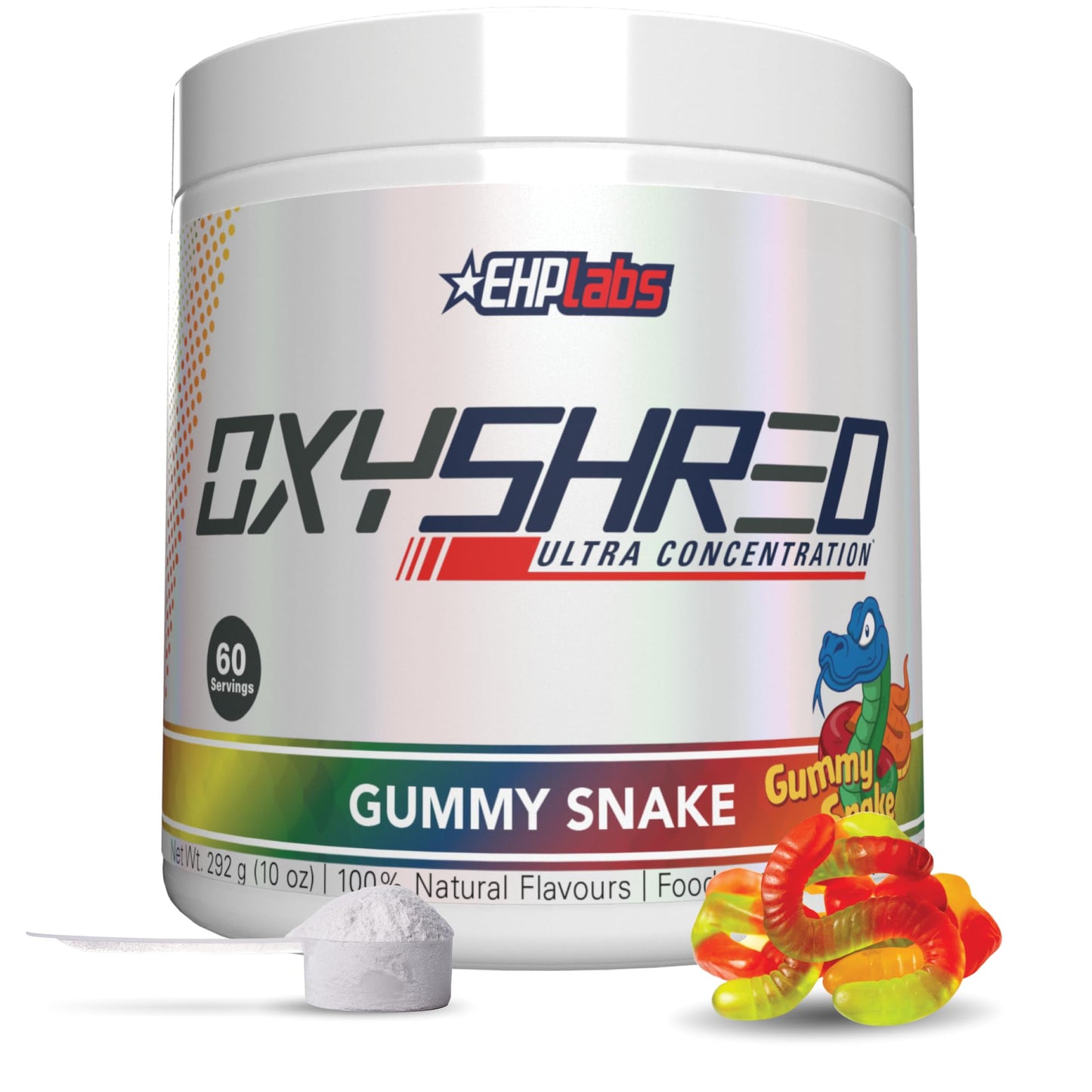 EHP Labs OxyShred Pre Workout Powder & Shredding Supplement - Preworkout Powder with L Glutamine & Acetyl L Carnitine, Energy Boost Drink - Passionfruit, 60 Servings