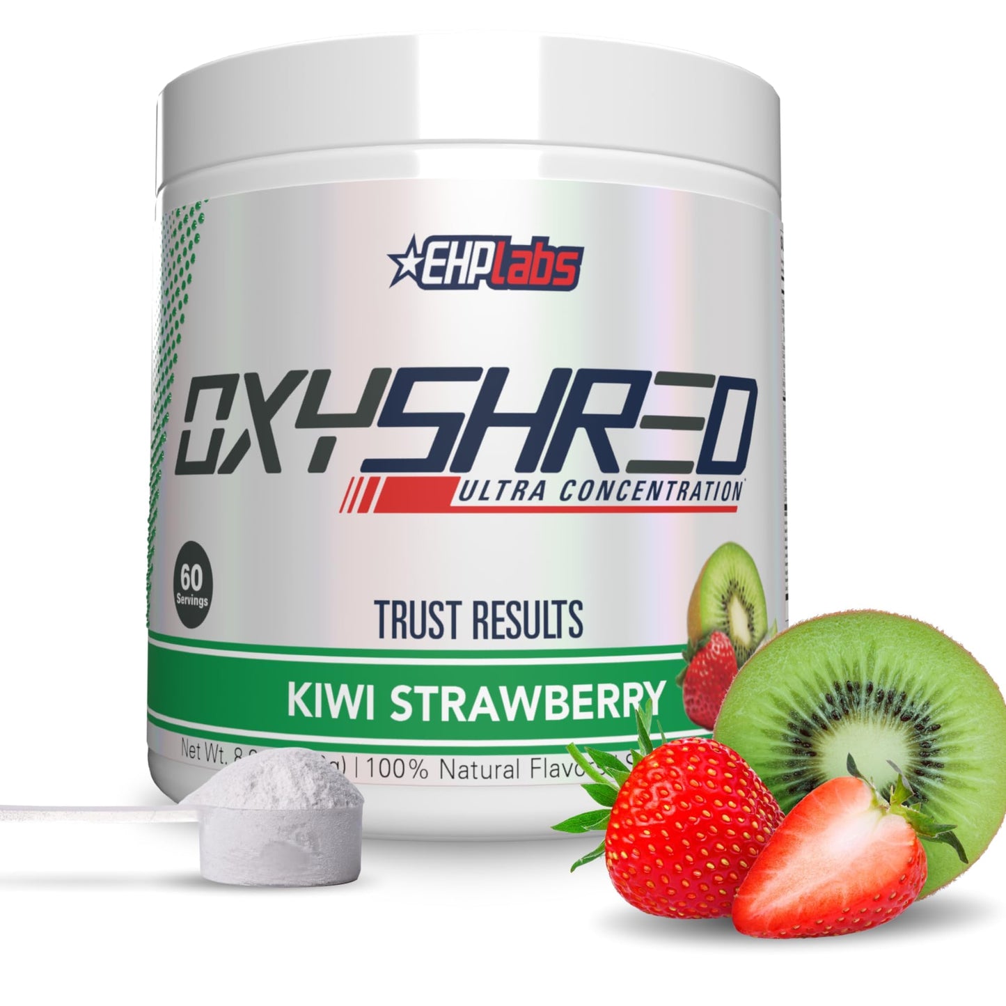 EHP Labs OxyShred Pre Workout Powder & Shredding Supplement - Preworkout Powder with L Glutamine & Acetyl L Carnitine, Energy Boost Drink - Passionfruit, 60 Servings