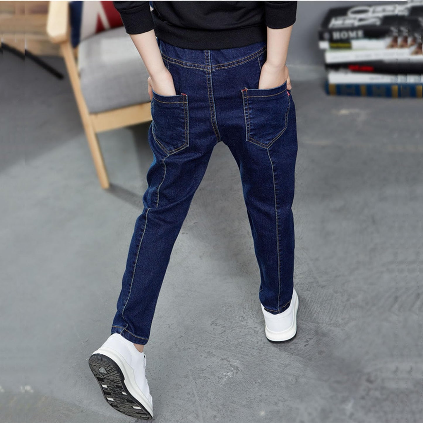 Boys Regular Straight Fit Jeans Casual Denim Pants Stretch Denim Pants Baby Birthday Leggings
