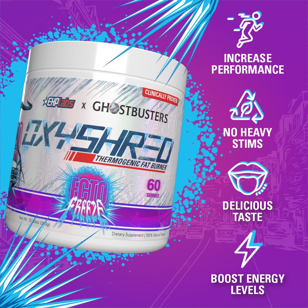 EHP Labs OxyShred Pre Workout Powder & Shredding Supplement - Preworkout Powder with L Glutamine & Acetyl L Carnitine, Energy Boost Drink - Passionfruit, 60 Servings