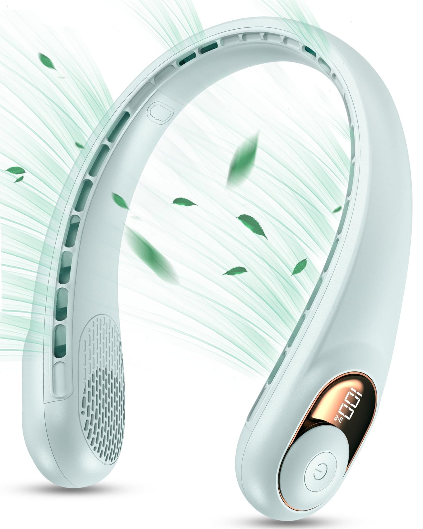 KIDEE Neck Fan, Portable Bladeless Neck Fans, Upgrade 360° Airflow, Super Quiet, 3 Speeds, 4000mAh Personal Wearable Neck Fan, Upgraded Cooling Air Volume USB Rechargeable Hands Free Fan