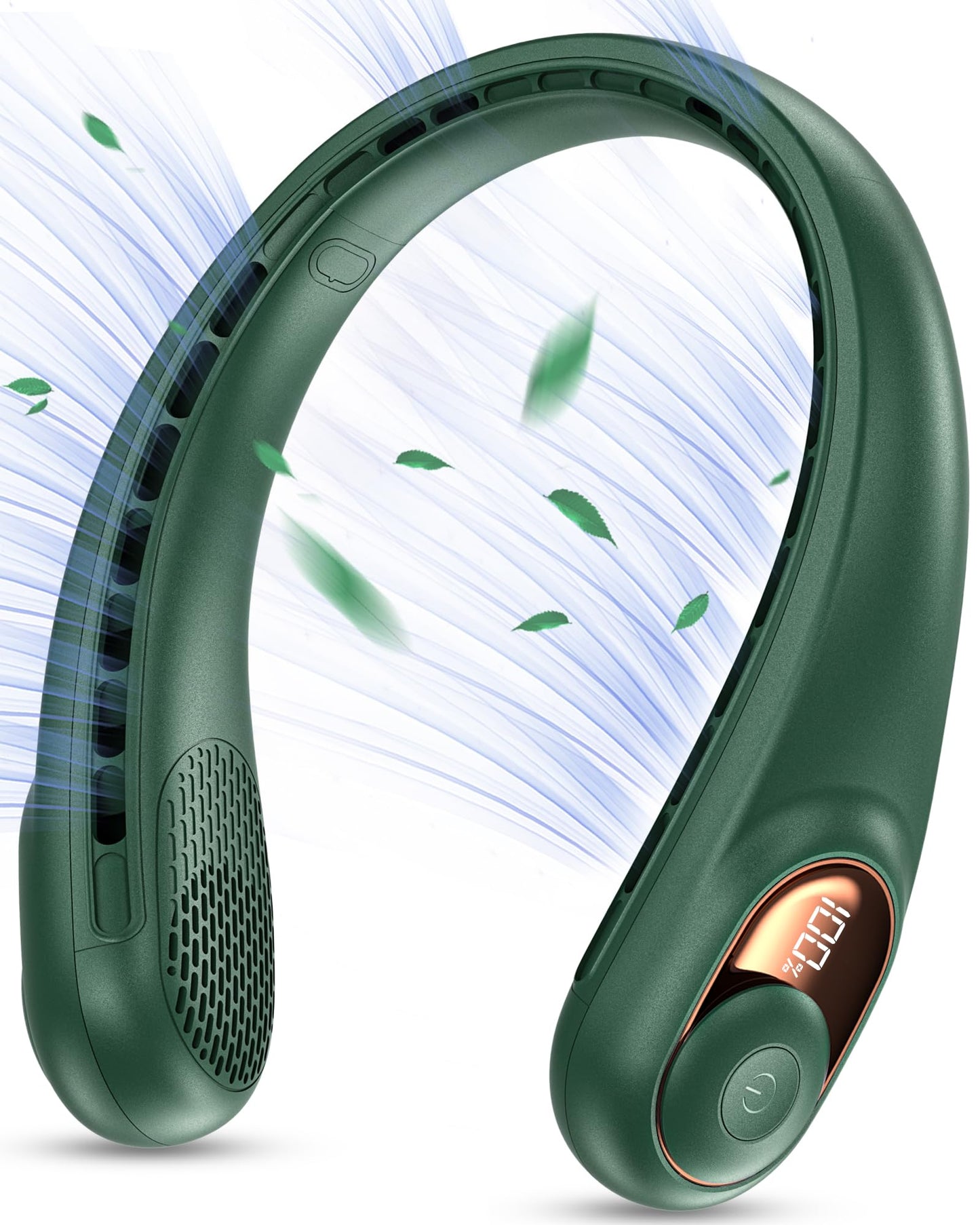 KIDEE Neck Fan, Portable Bladeless Neck Fans, Upgrade 360° Airflow, Super Quiet, 3 Speeds, 4000mAh Personal Wearable Neck Fan, Upgraded Cooling Air Volume USB Rechargeable Hands Free Fan