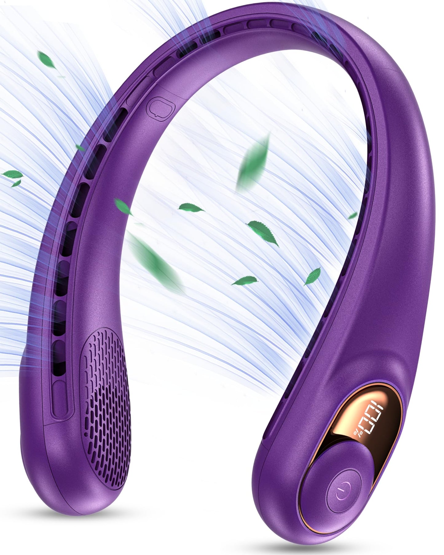 KIDEE Neck Fan, Portable Bladeless Neck Fans, Upgrade 360° Airflow, Super Quiet, 3 Speeds, 4000mAh Personal Wearable Neck Fan, Upgraded Cooling Air Volume USB Rechargeable Hands Free Fan
