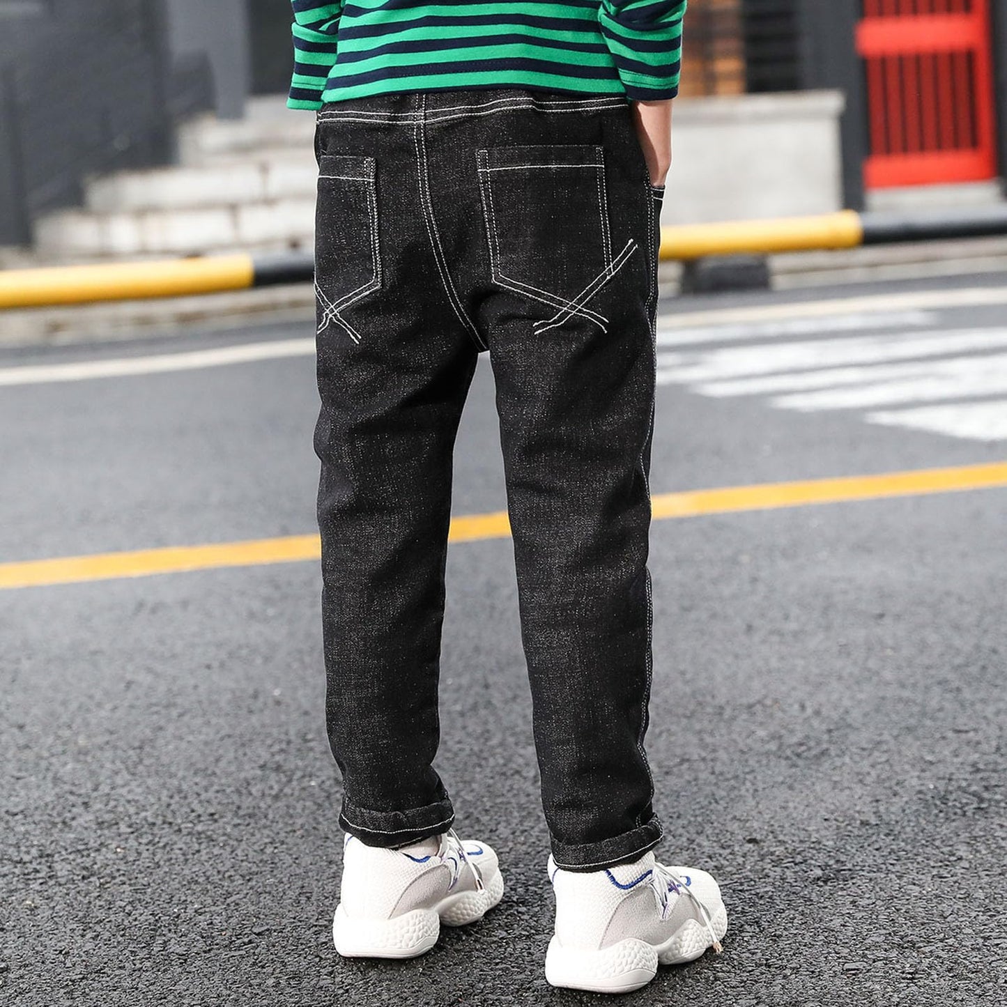 Boys Regular Straight Fit Jeans Casual Denim Pants Stretch Denim Pants Baby Birthday Leggings